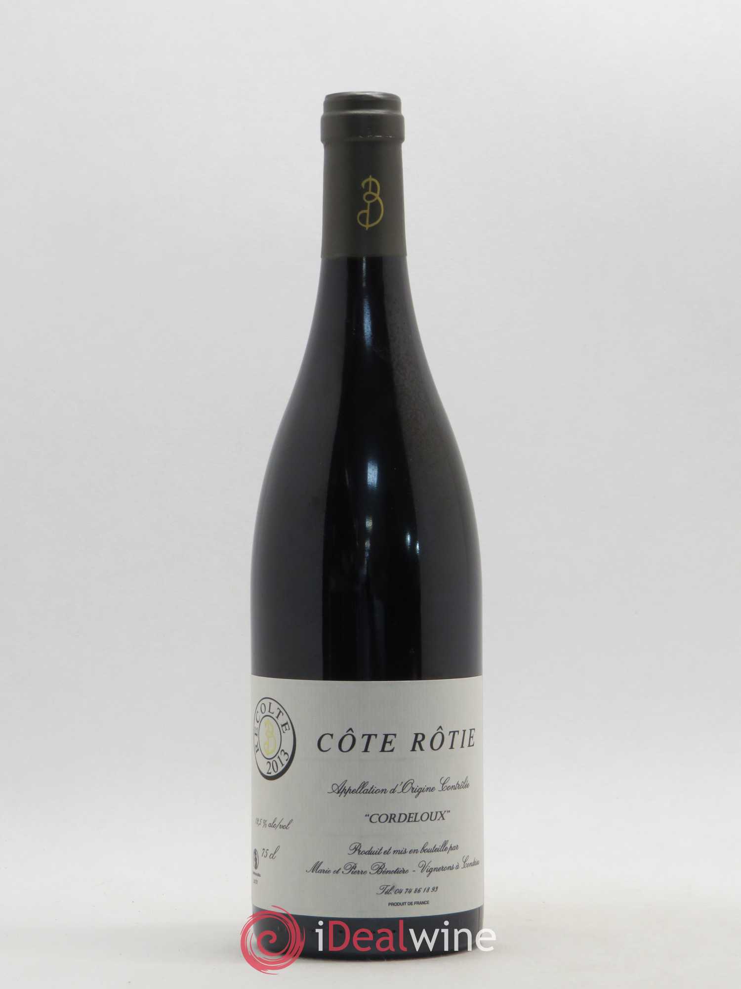 Côte-Rôtie Cordeloux Marie et Pierre Bénetière (Domaine) 2013 - Lot de 1 bouteille - 0
