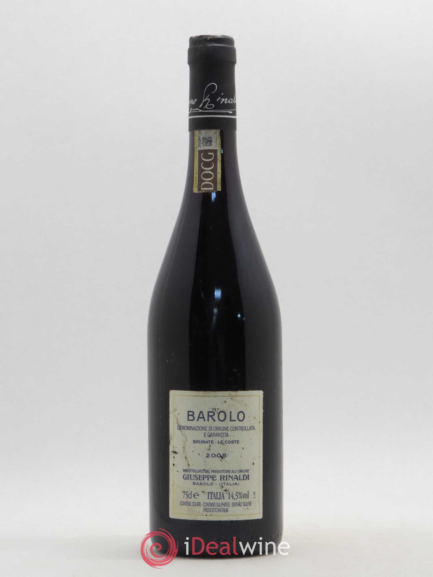 Barolo DOCG Brunate Giuseppe Rinaldi Le Coste 2008 - Lot de 1 bouteille - 1