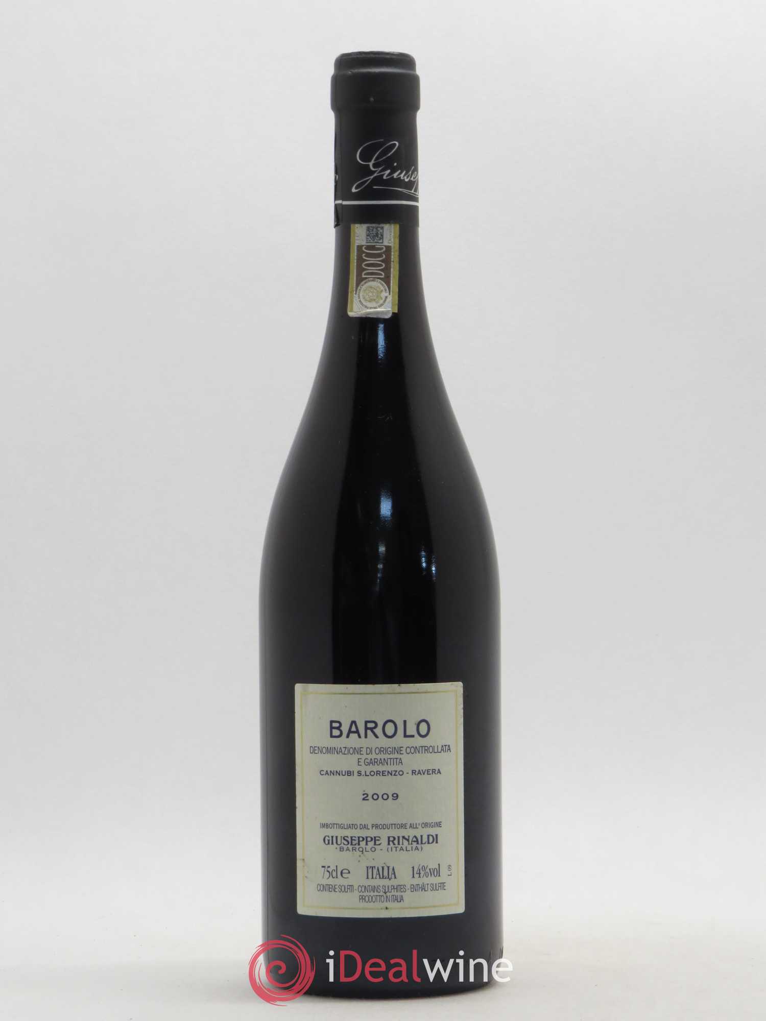 Barolo DOCG Cannubi San Lorenzo Ravera Giuseppe Rinaldi 2009 - Lot de 1 bouteille - 1