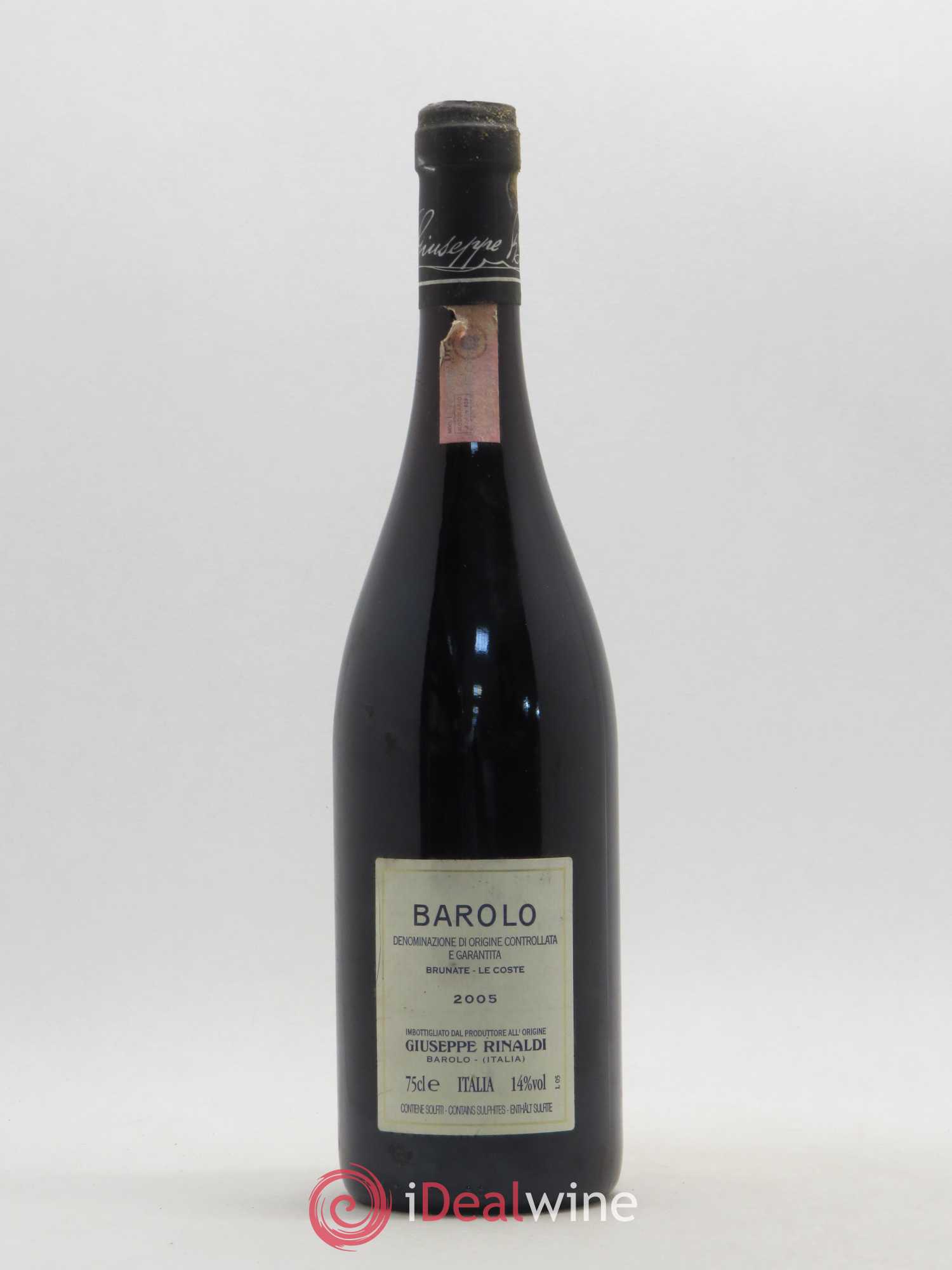 Barolo DOCG Brunate Giuseppe Rinaldi 2005 - Lot de 1 bouteille - 1