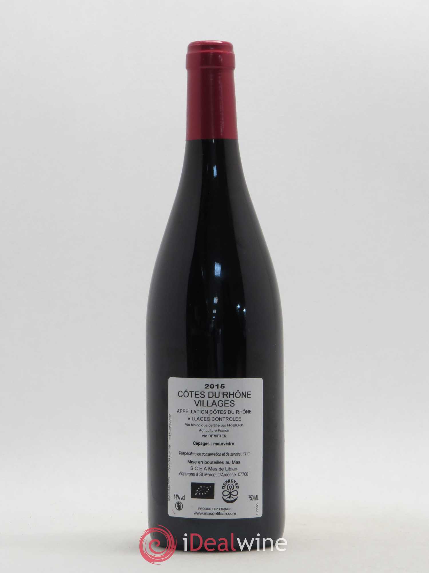 Côtes-du-Rhône La Calade Mas de Libian 2015 - Posten von 1 Flasche - 1
