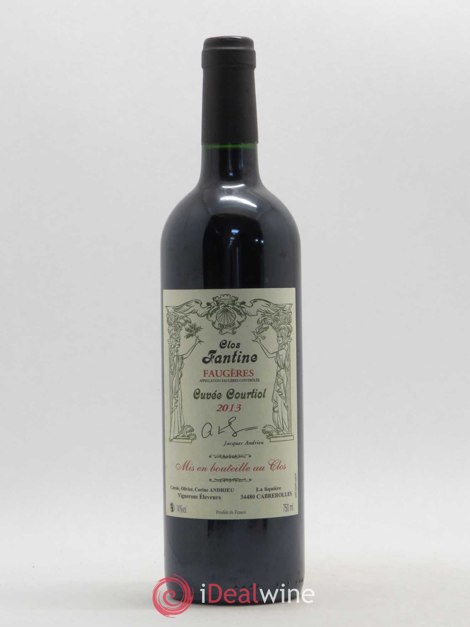 Faugères Clos Fantine Courtiol Famille Andrieu 2013 - Lot de 1 bouteille - 0