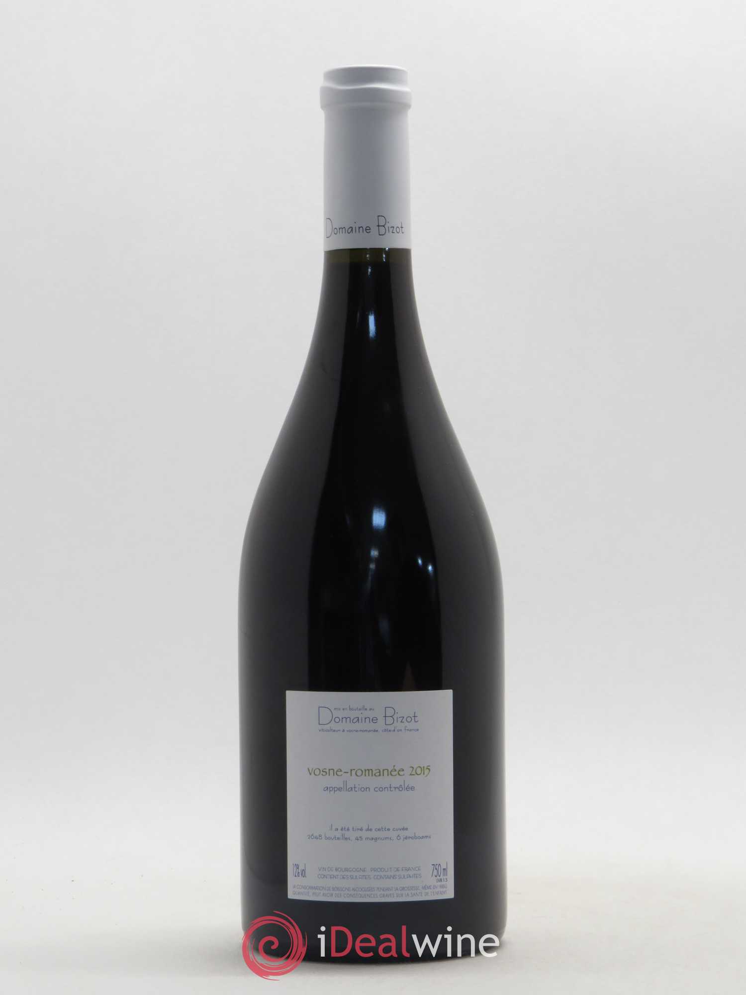 Vosne-Romanée Bizot (Domaine) 2015 - Lot de 1 bouteille - 1