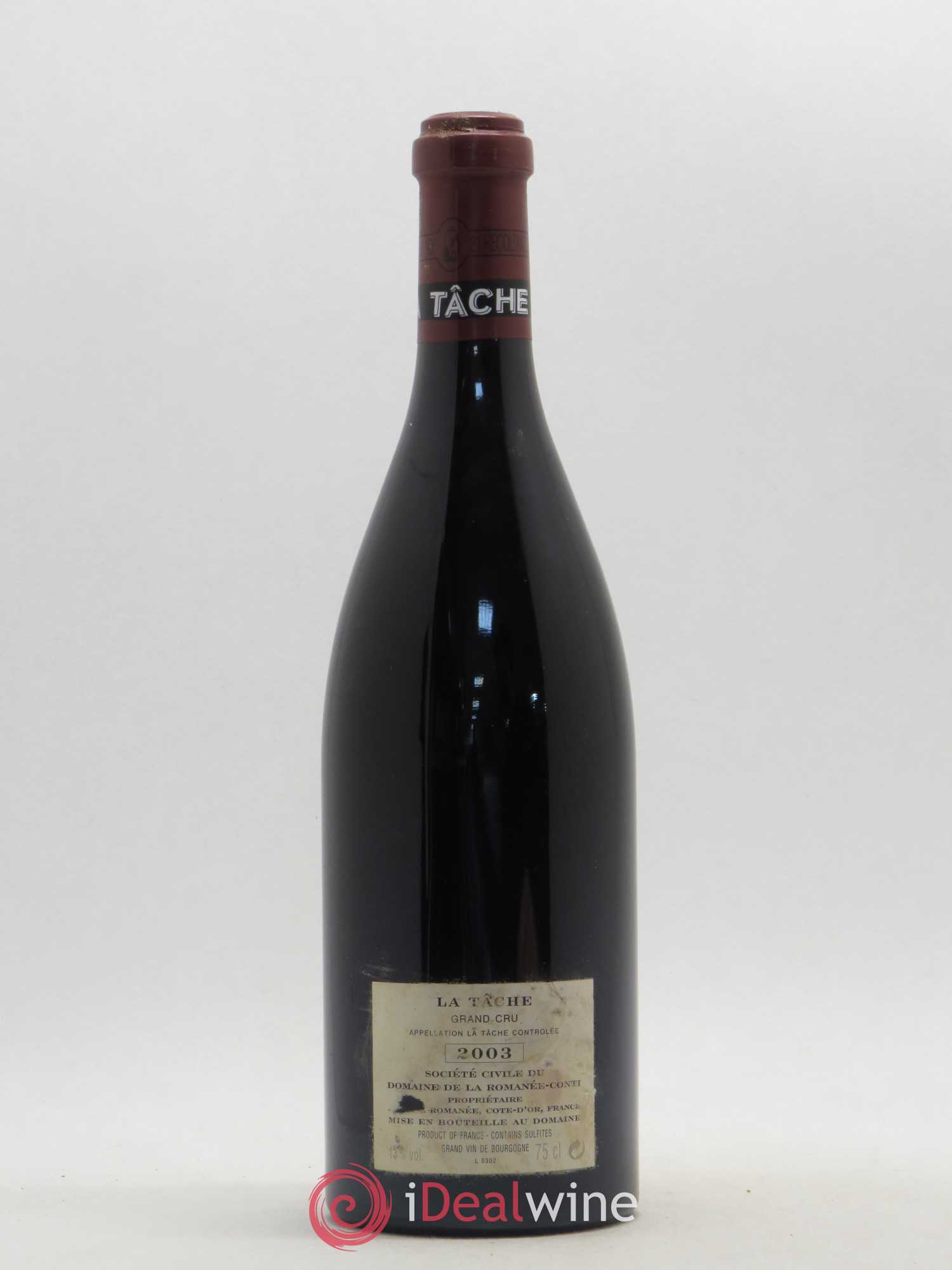 La Tâche Grand Cru Domaine de la Romanée-Conti 2003 - Lot de 1 bouteille - 1
