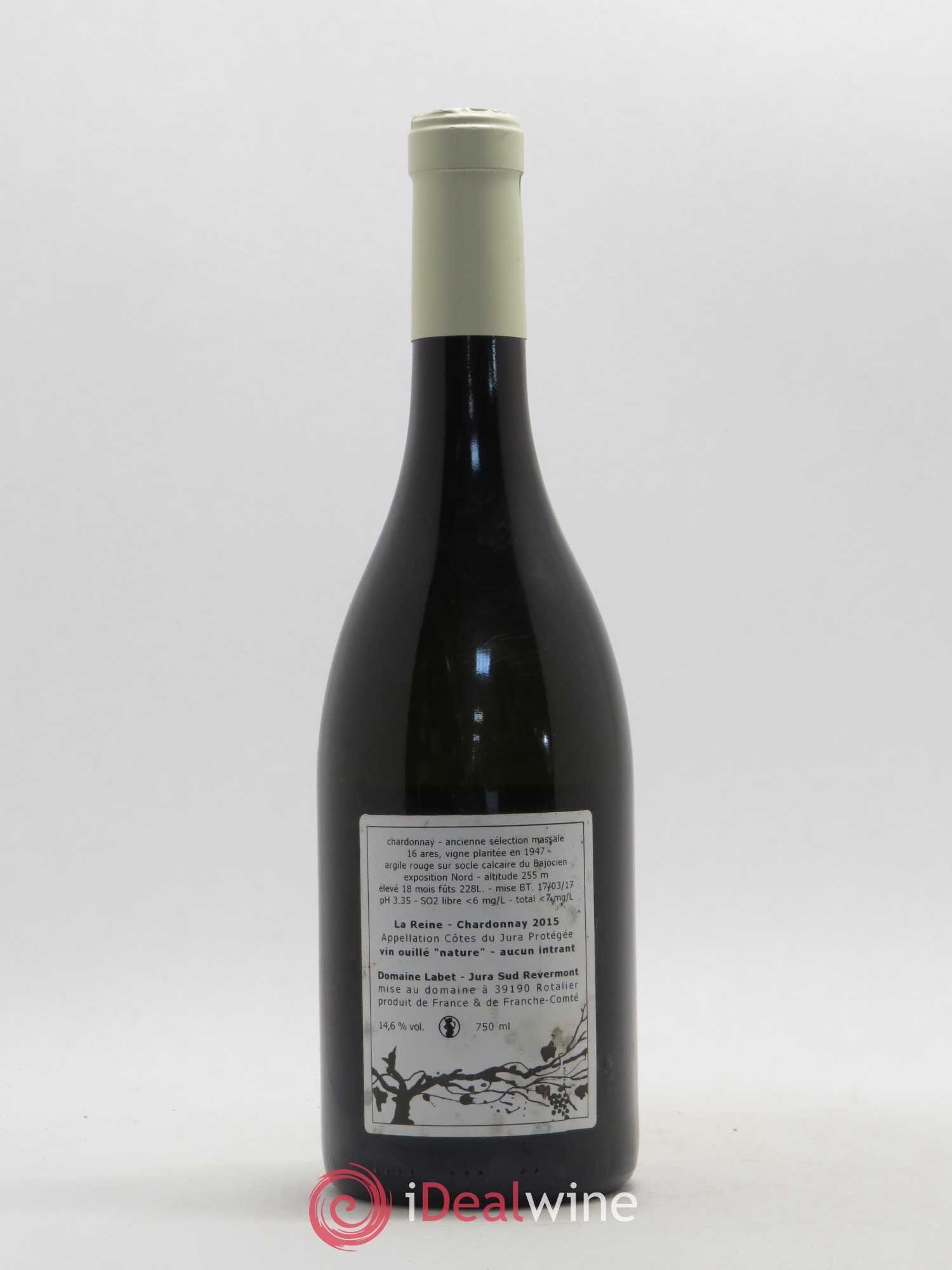 Côtes du Jura Chardonnay La Reine Romain - Julien - Charline Labet 2015 - Lot de 1 bouteille - 1