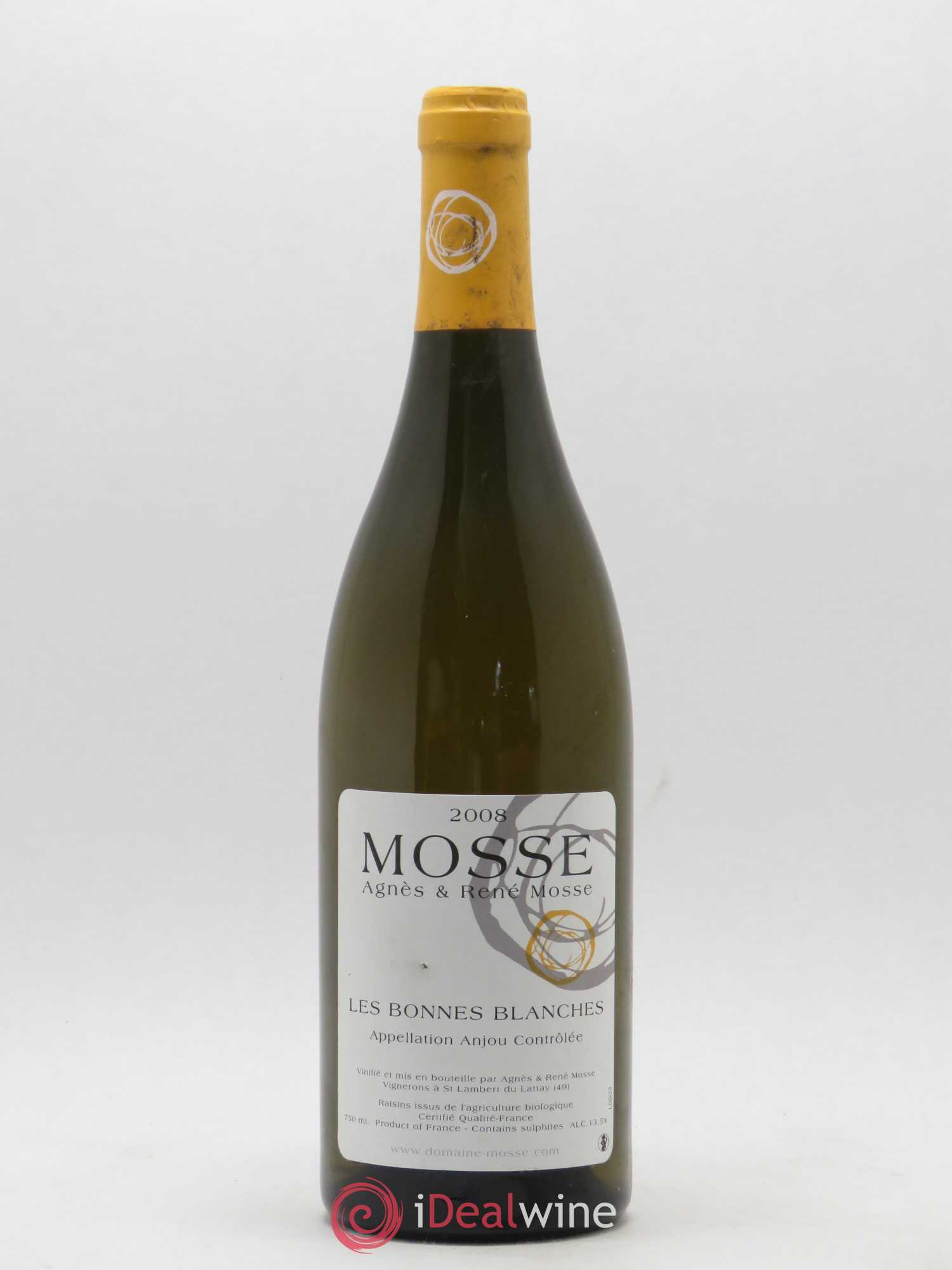 Anjou Les Bonnes Blanches Mosse (Domaine) 2008 - Lot de 1 bouteille - 0