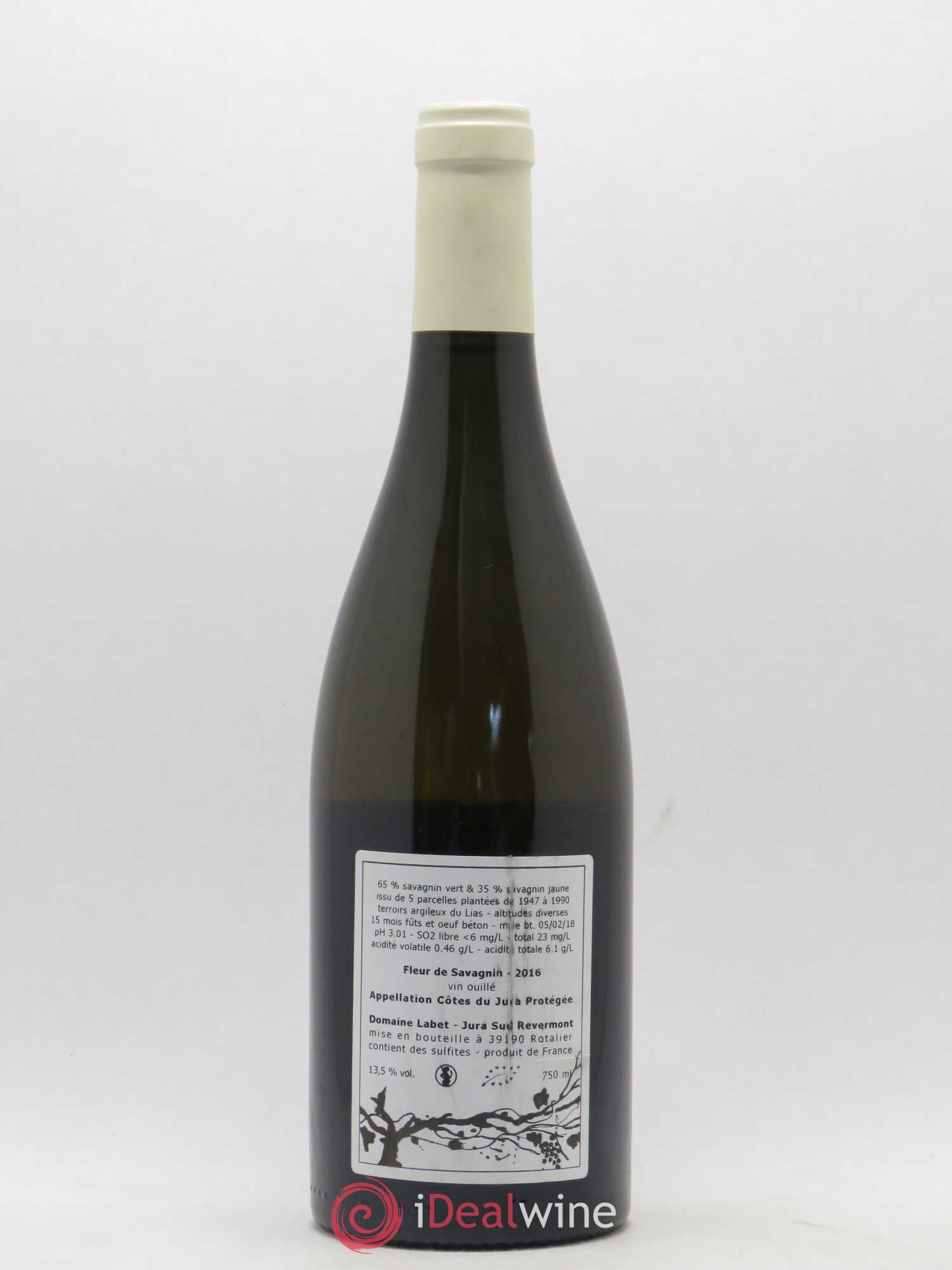 Côtes du Jura Fleur de Savagnin Romain - Julien - Charline Labet 2016 - Lot de 1 bouteille - 1