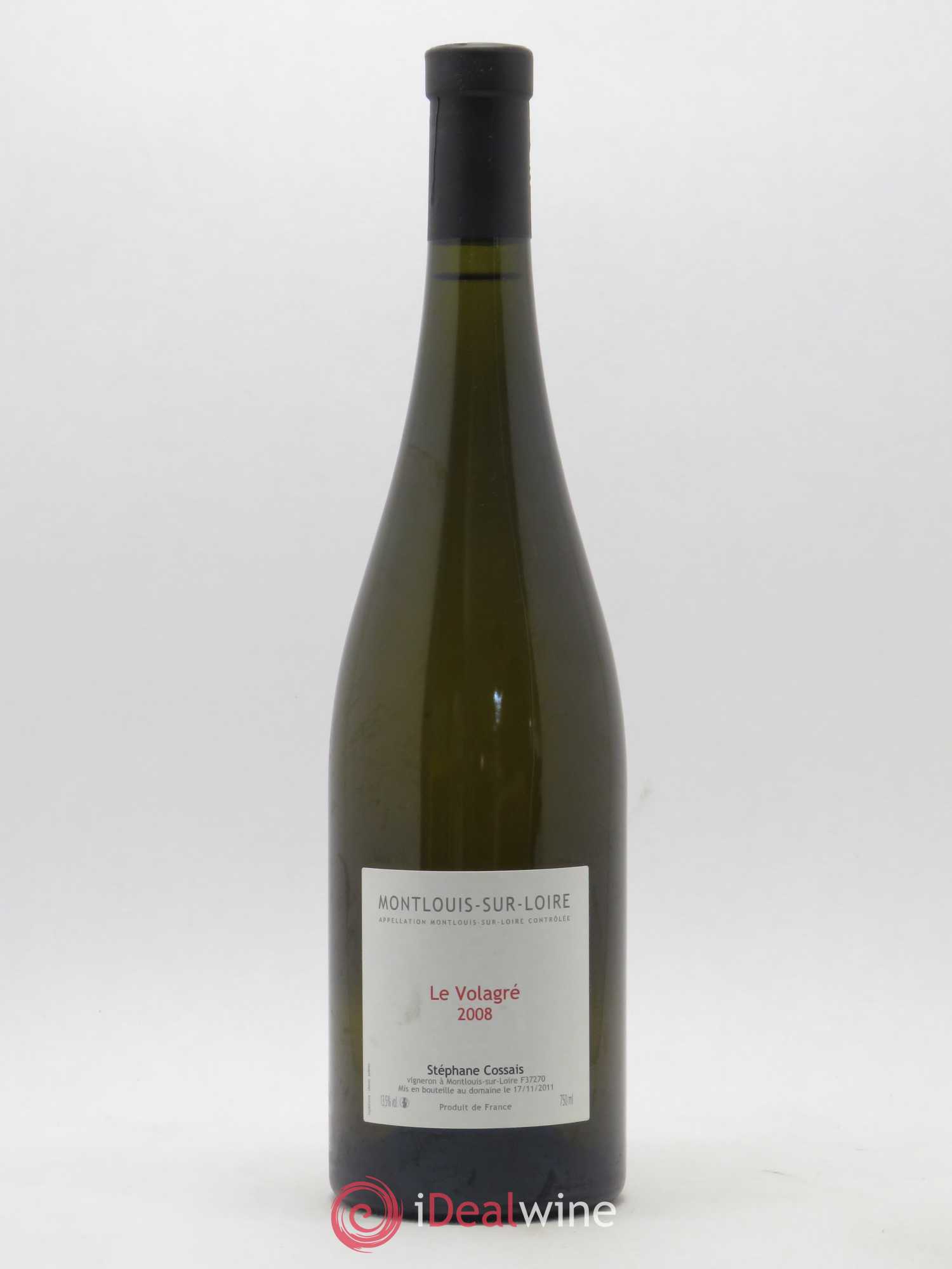 Montlouis-sur-Loire Le Volagré Stéphane Cossais 2008 - Lot de 1 bouteille - 0