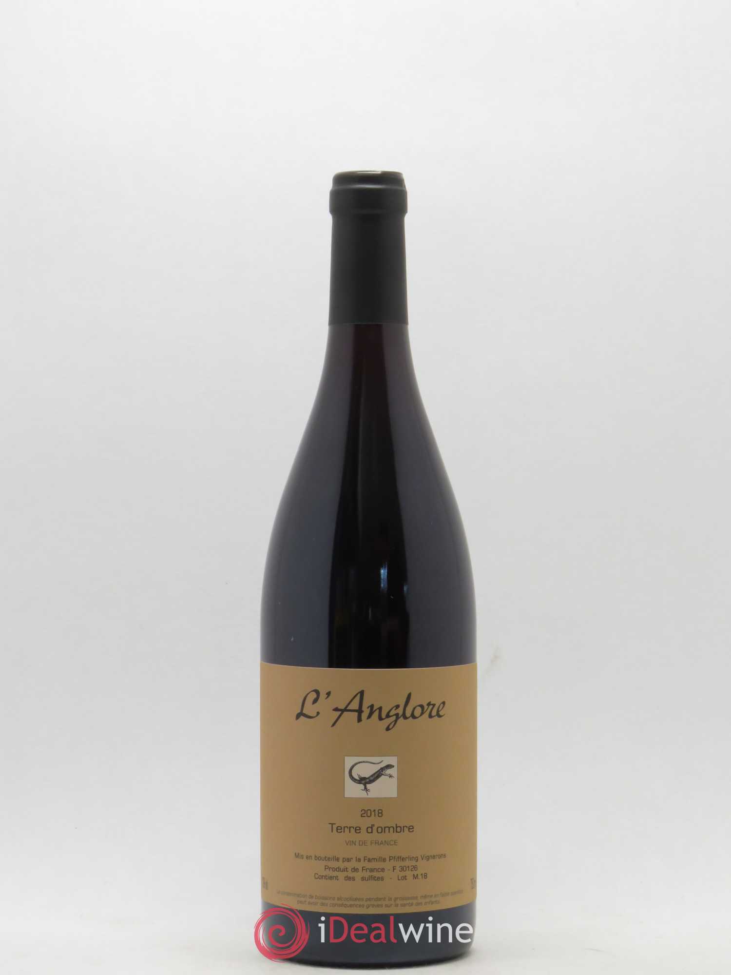 Vin de France Terre d'Ombre L'Anglore 2018 - Lot de 1 bouteille - 0