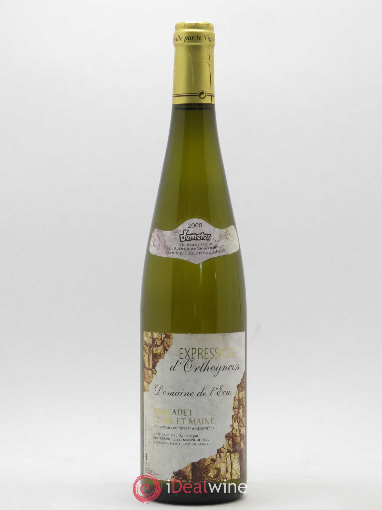 Vin de France (anciennement Muscadet-Sèvre-et-Maine) Orthogneiss Domaine de L'Ecu 2008 - Lot de 1 bouteille - 0