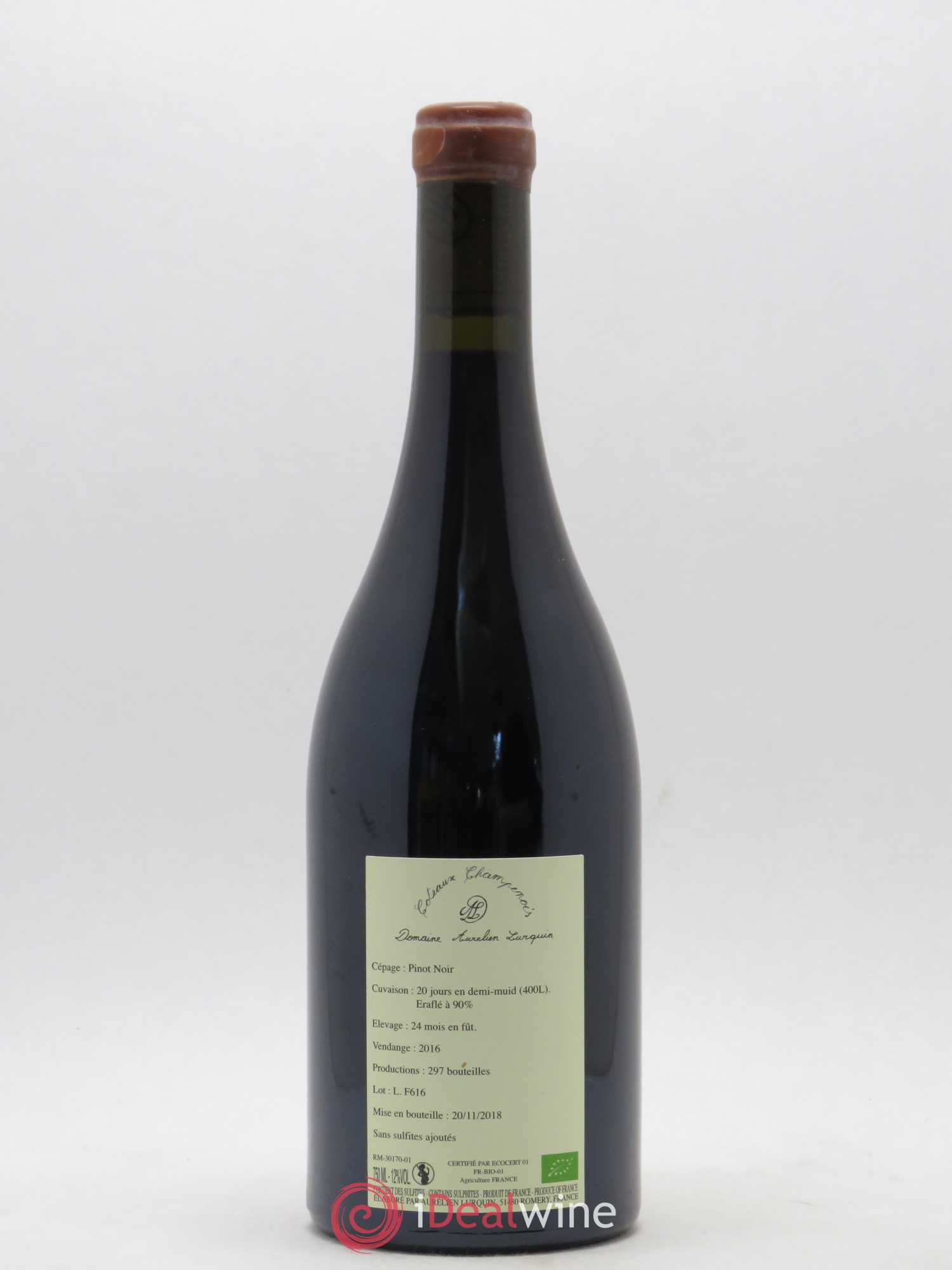 Coteaux Champenois Les Forcières à l'Etat pur Domaine Aurélien Lurquin 2016 - Posten von 1 Flasche - 1
