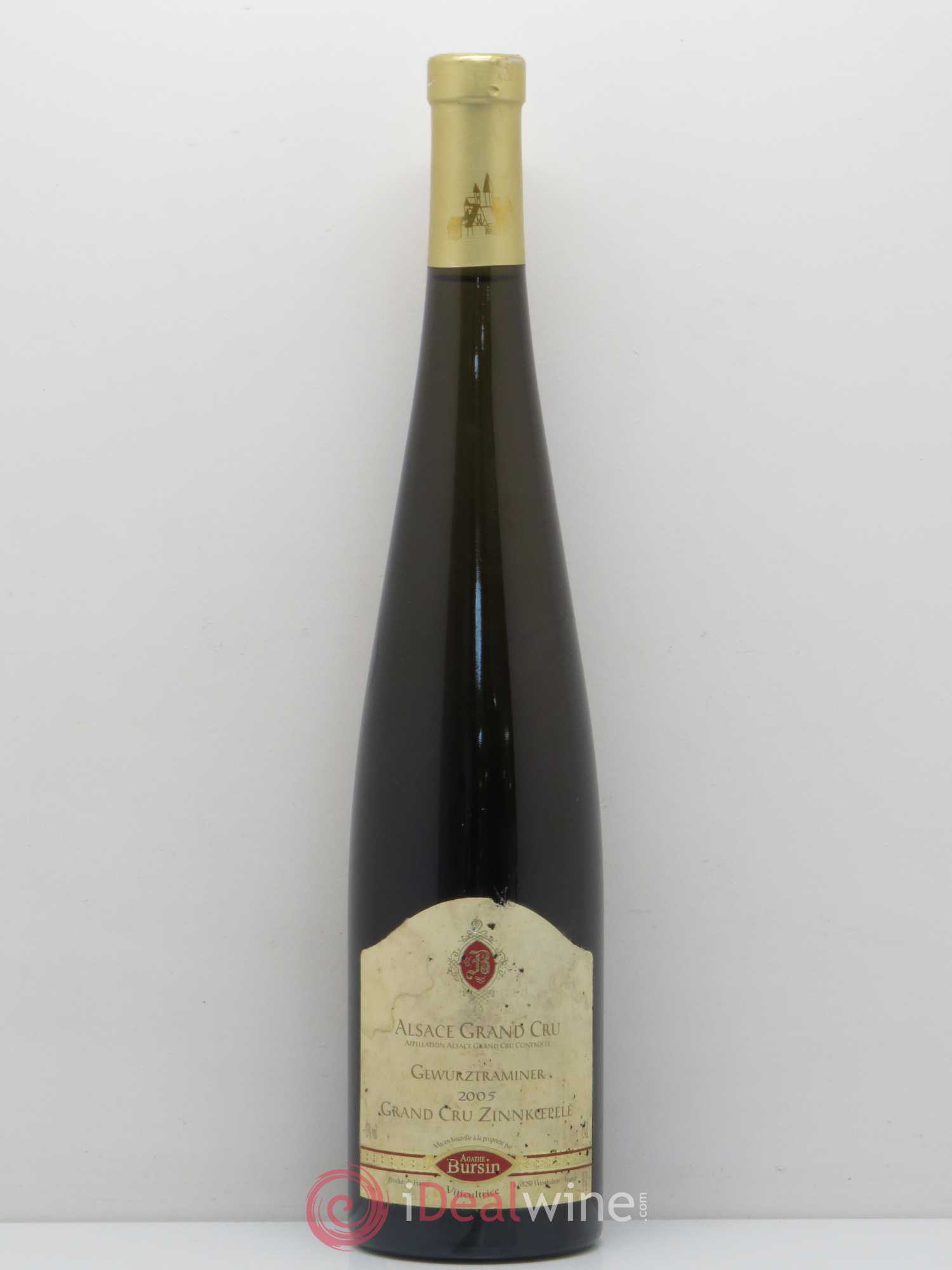 Gewurztraminer Grand Cru Zinnkoepflé Domaine Agathe Bursin (sans prix de réserve) 2005 - Posten von 1 Flasche - 0