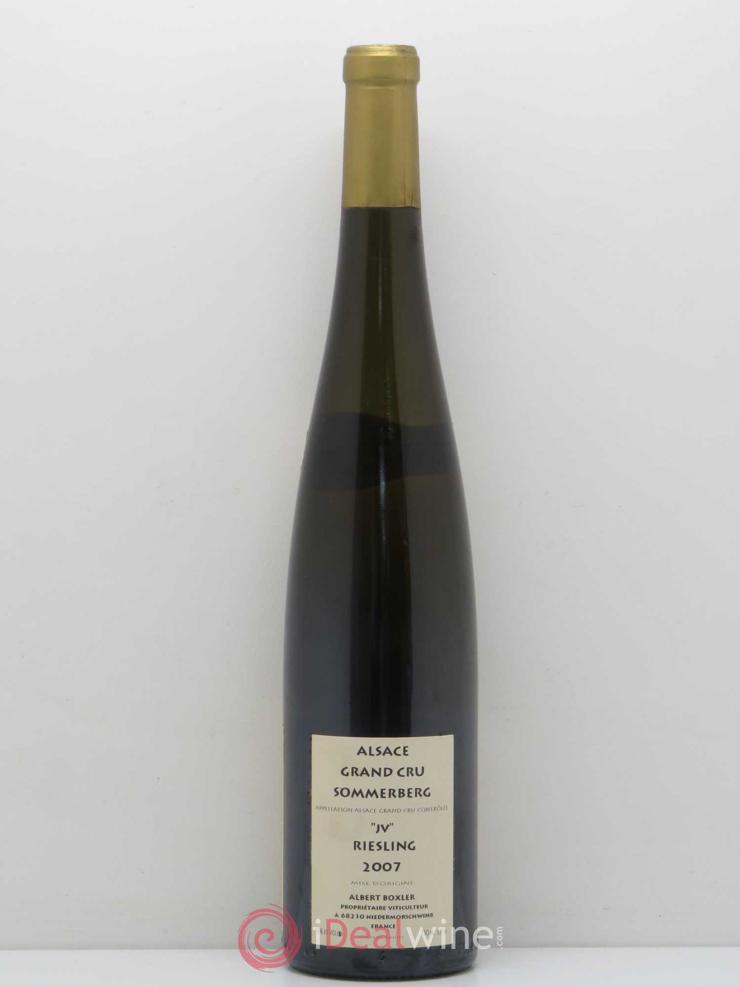 Riesling Grand Cru Sommerberg Jeune Vigne Domaine Albert Boxler 2007 - Posten von 1 Flasche - 1