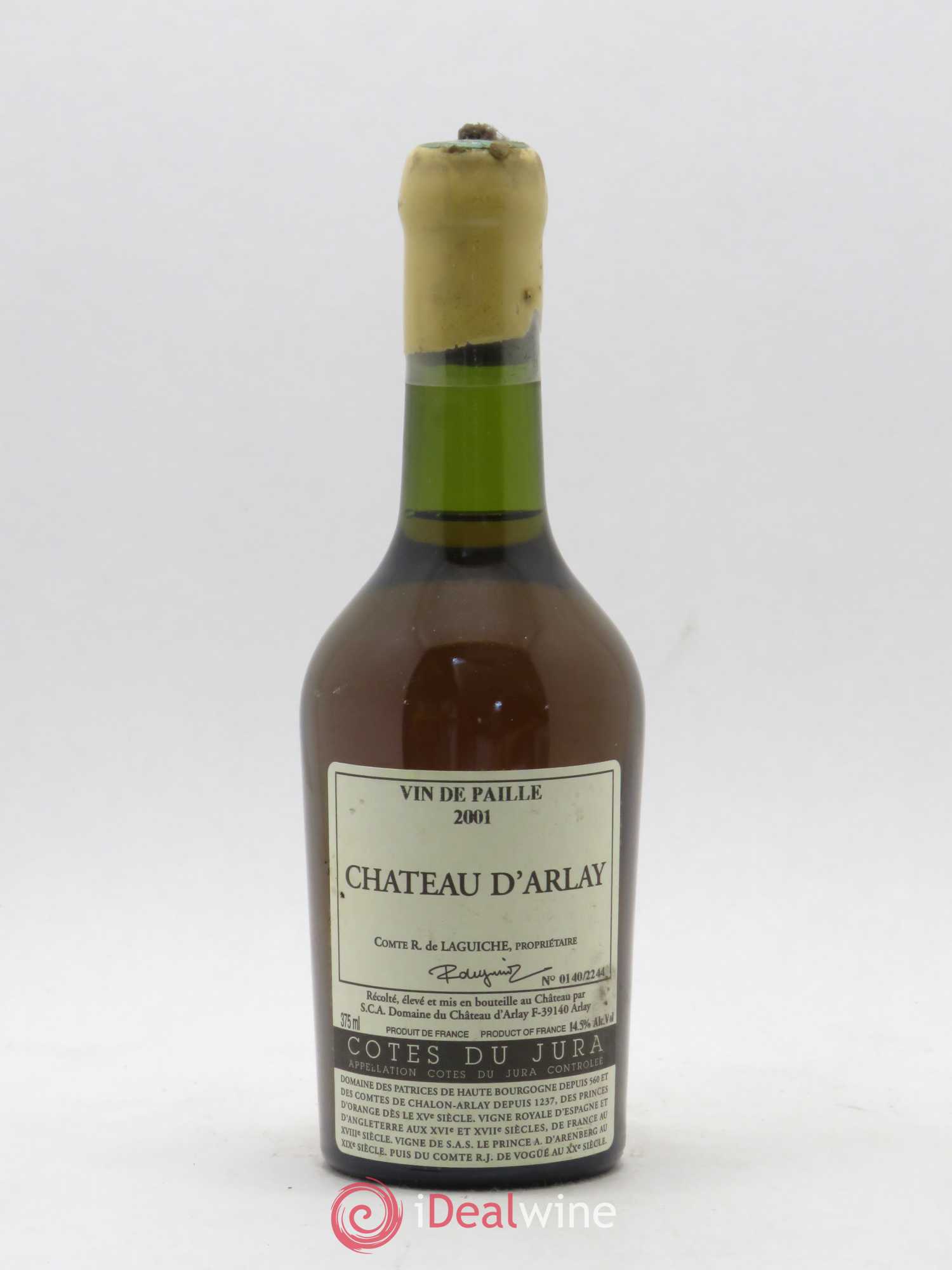 Côtes du Jura Vin de Paille Château d'Arlay 2001 - Posten von 1 Demi-Flasche - 0