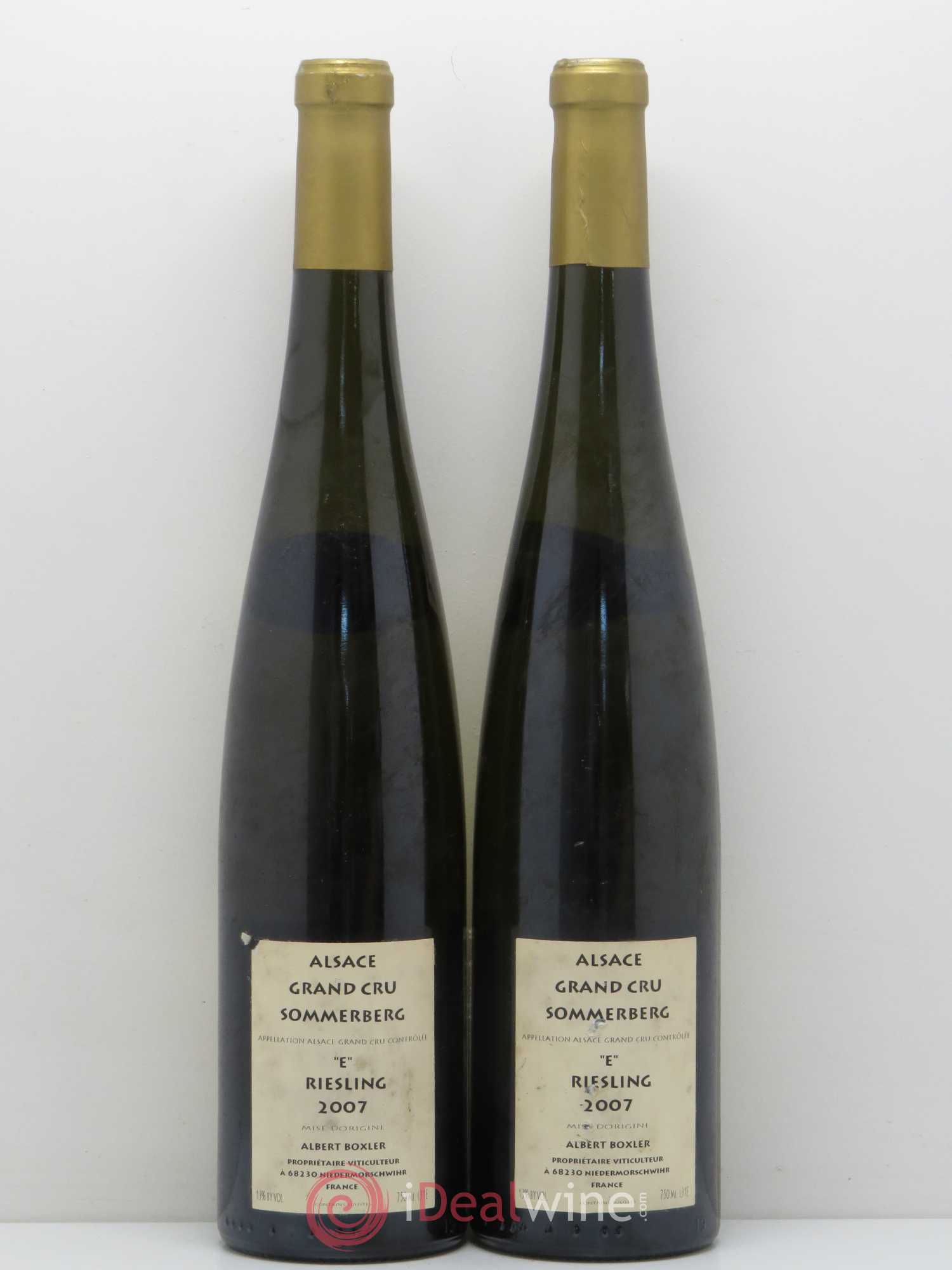 Riesling Grand Cru Sommerberg E Domaine Albert Boxler 2007 - Lot de 2 bouteilles - 1