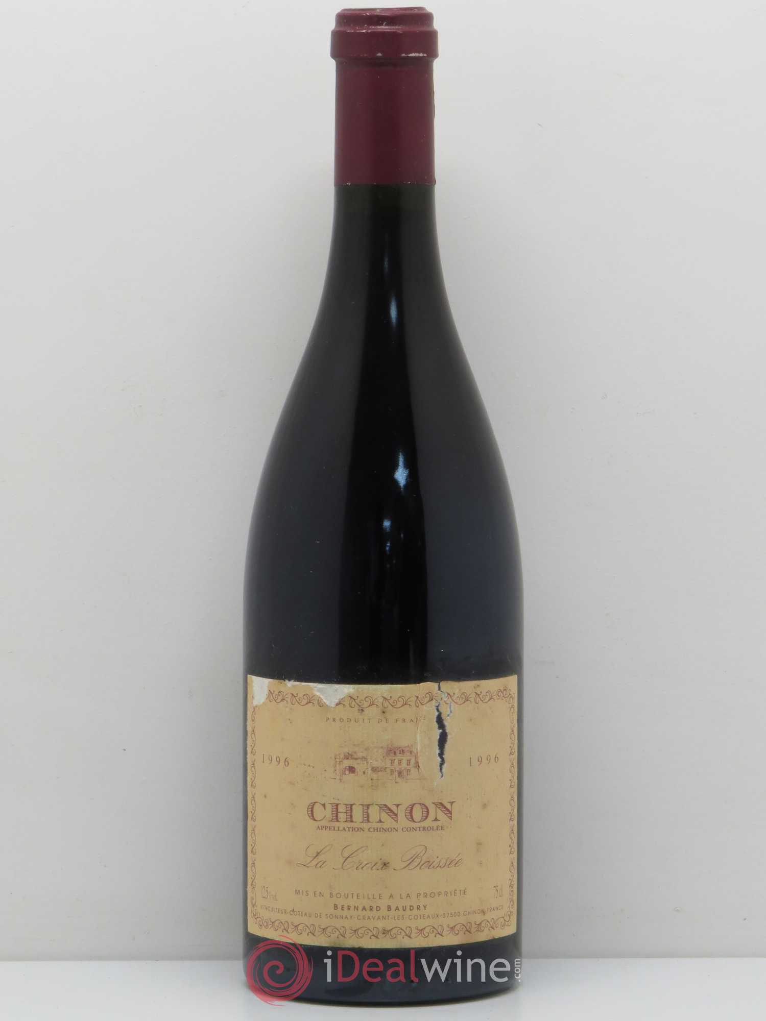 Chinon La Croix Boissée Bernard Baudry 1996 - Lot de 1 bouteille - 0
