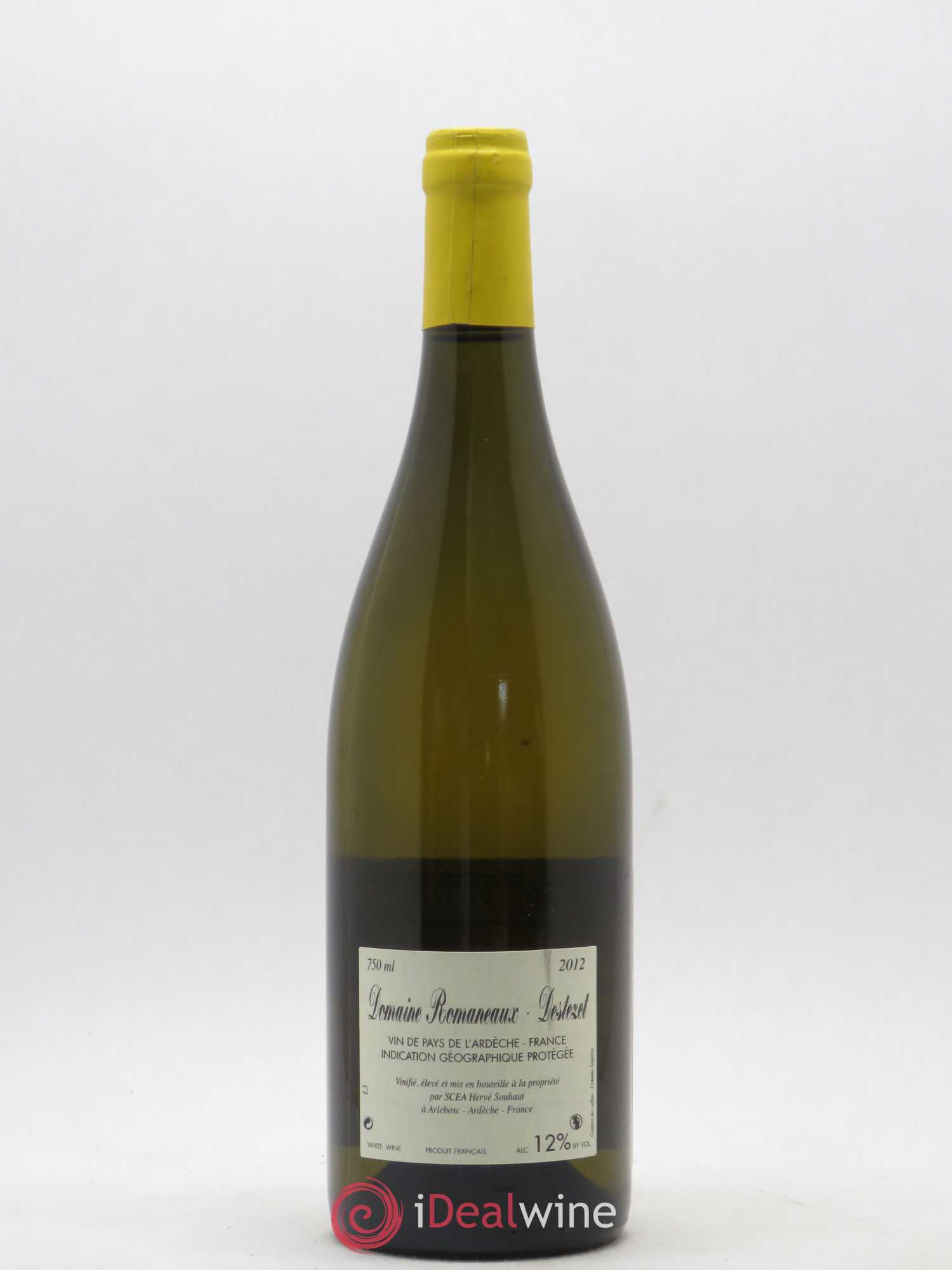 Ardèche (Vin de Pays) Hervé Souhaut - Domaine Romaneaux-Destezet 2012 - Lot de 1 bouteille - 1