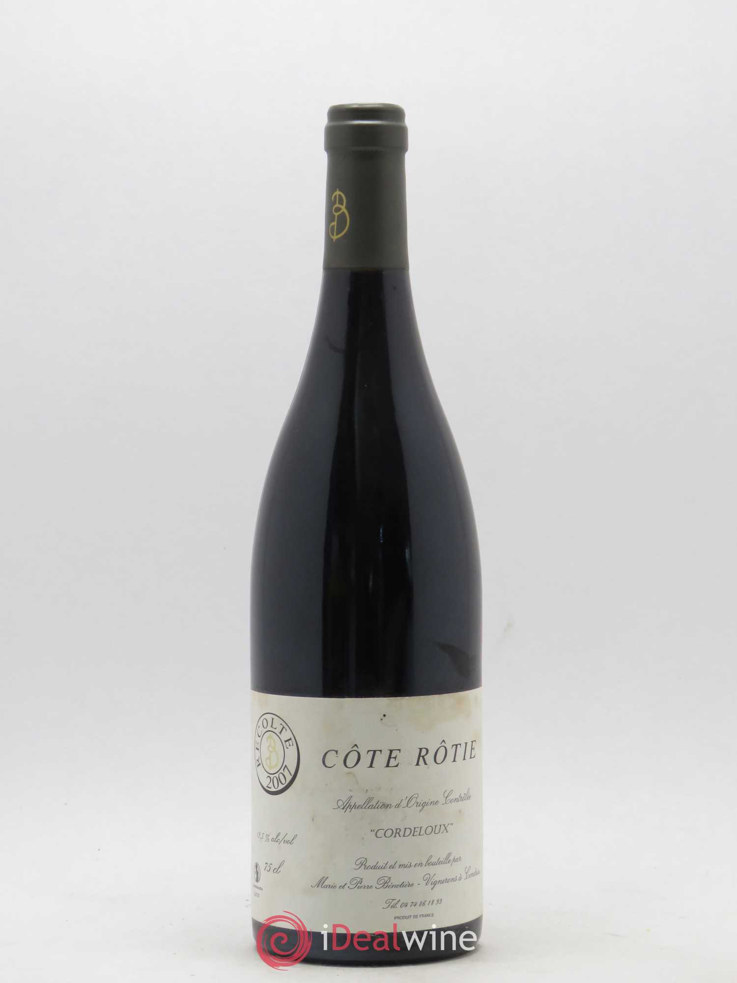 Côte-Rôtie Cordeloux Marie et Pierre Bénetière (Domaine) 2007 - Lot de 1 bouteille - 0