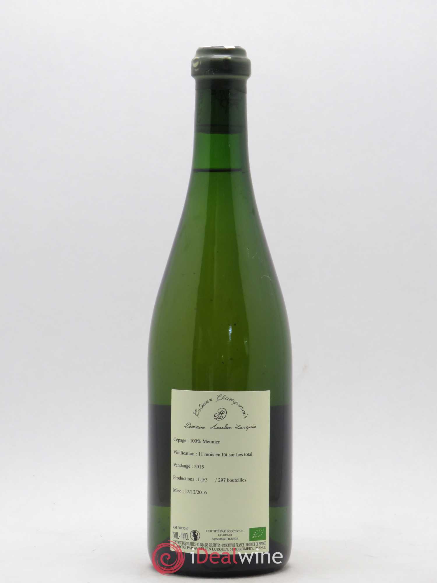 Coteaux Champenois Blanc de Noirs Les Crayeres du Levant Aurélien Lurquin 2015 - Posten von 1 Flasche - 1