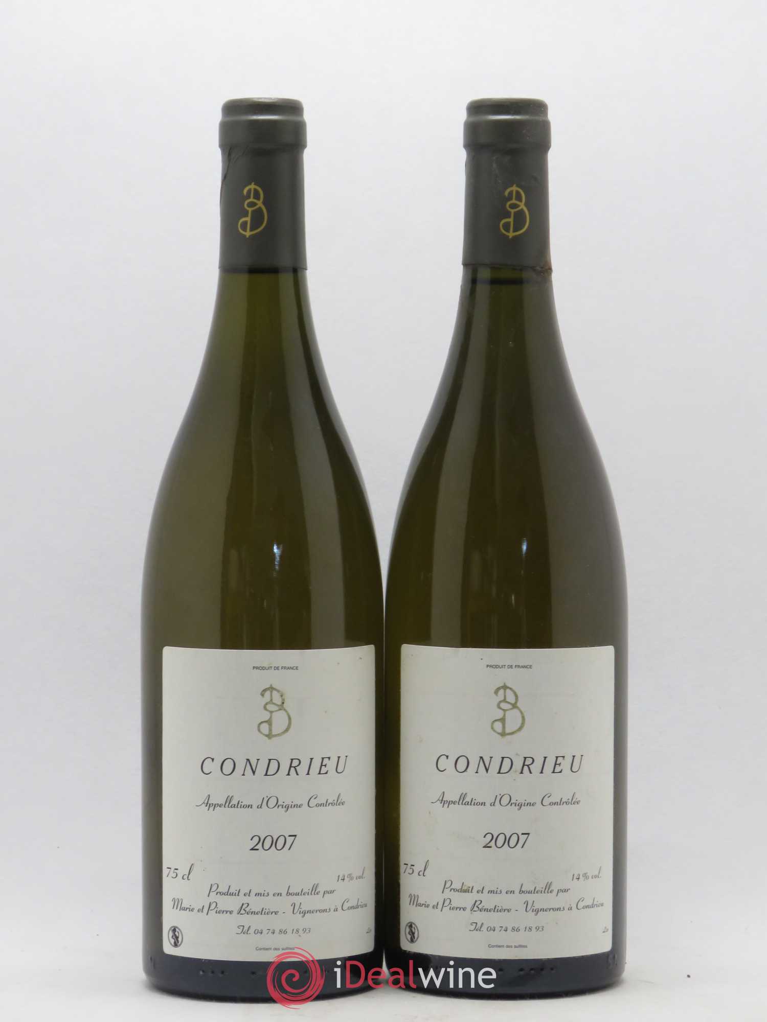 Condrieu Marie et Pierre Bénetière (Domaine) 2007 - Lot de 2 bouteilles - 0
