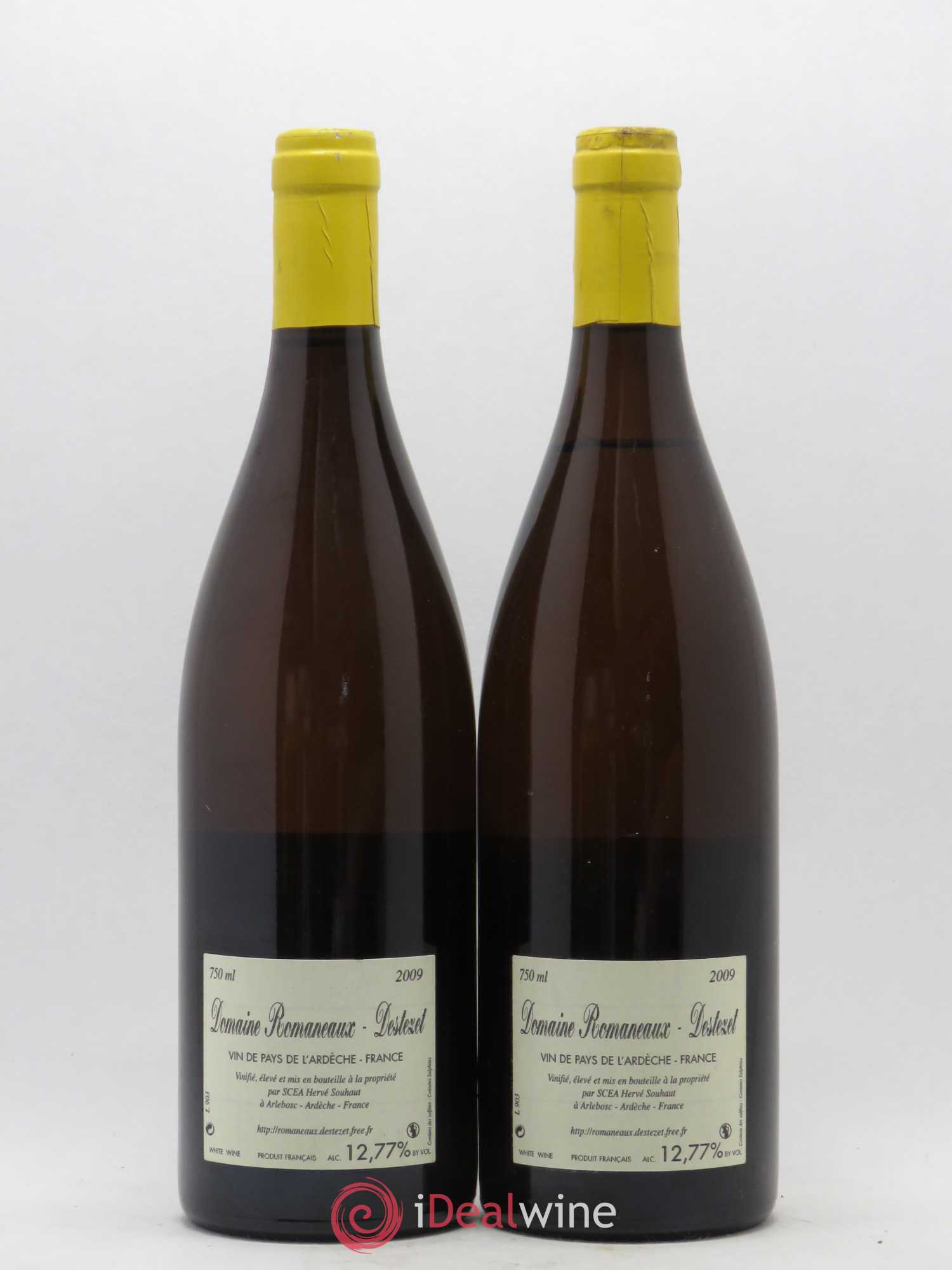 Ardèche (Vin de Pays) Hervé Souhaut - Domaine Romaneaux-Destezet 2009 - Lot de 2 bouteilles - 1