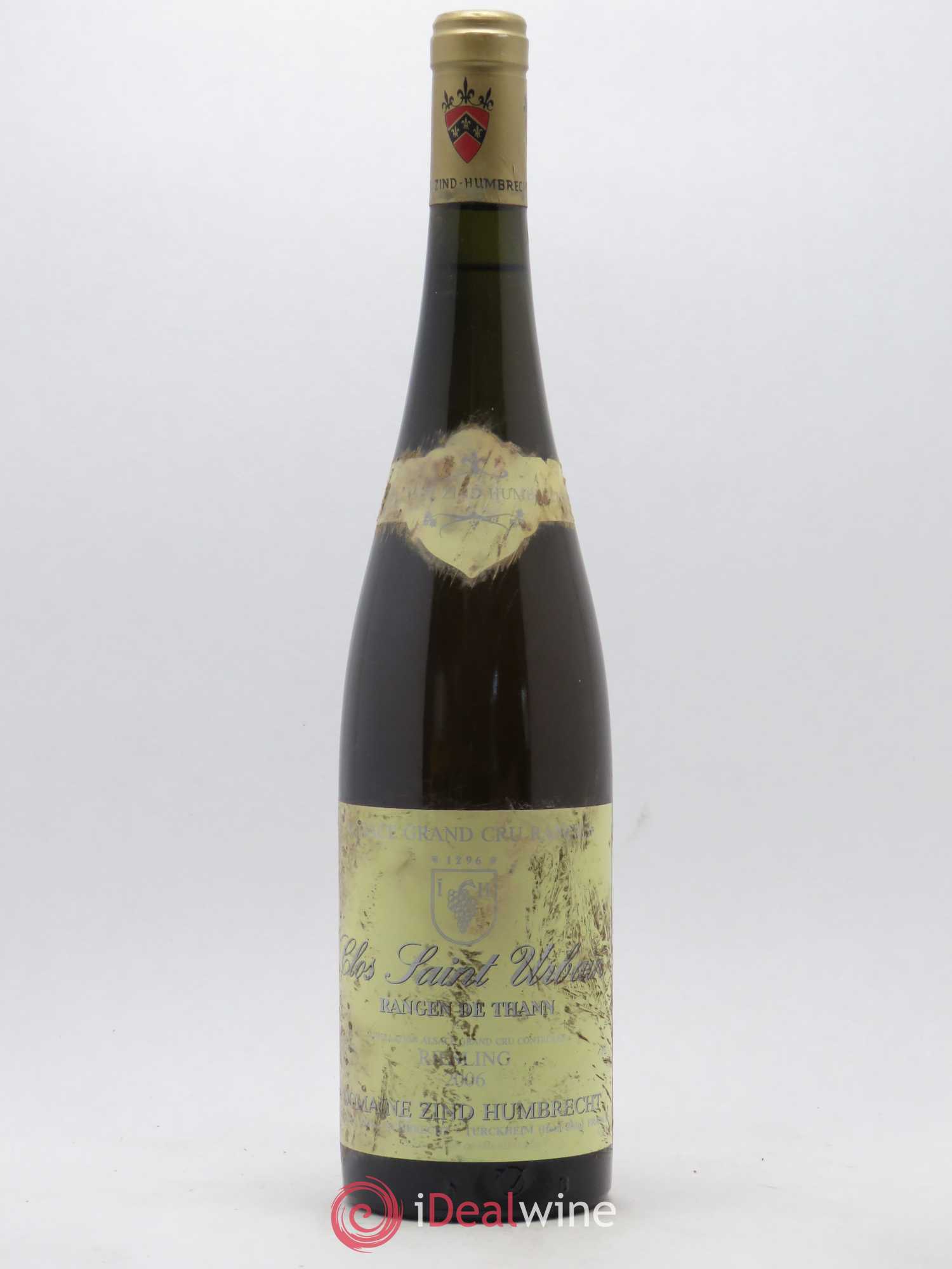 Alsace Riesling Grand Cru Rangen de Thann Clos Saint Urbain Zind-Humbrecht (Domaine) 2006 - Lot de 1 bouteille - 0