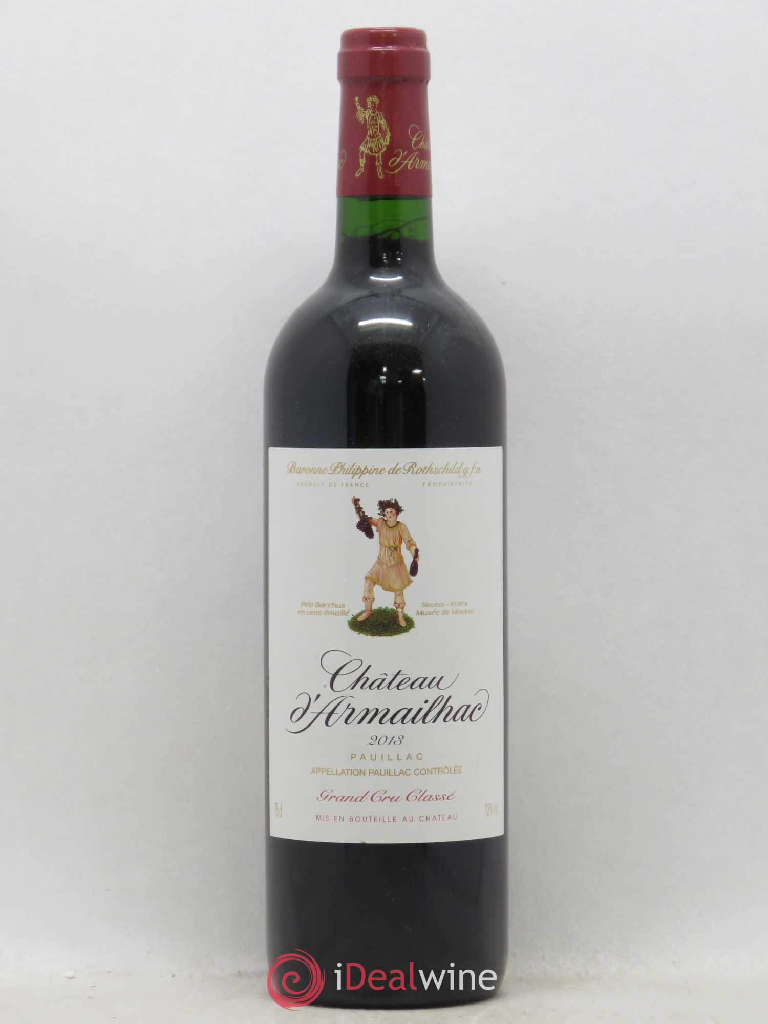 Château d' Armailhac - Mouton Baron(ne) Philippe 5ème Grand Cru Classé 2013 - Lot de 1 bouteille - 0