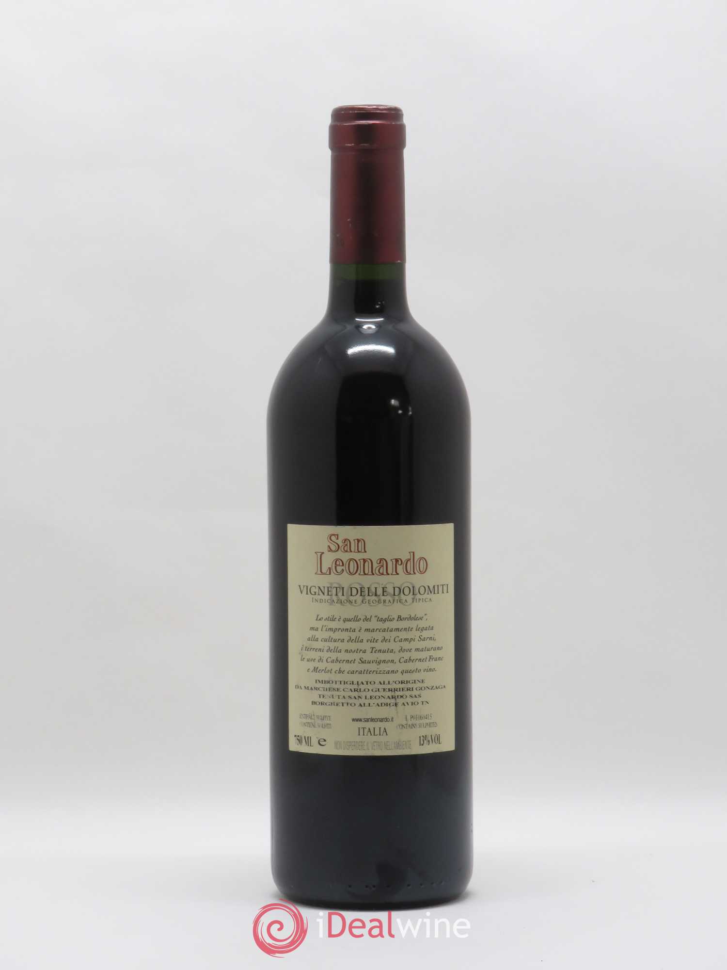 Italie IGT Vigneti Delle Dolomiti San Leonardo 2001 - Posten von 1 Flasche - 1
