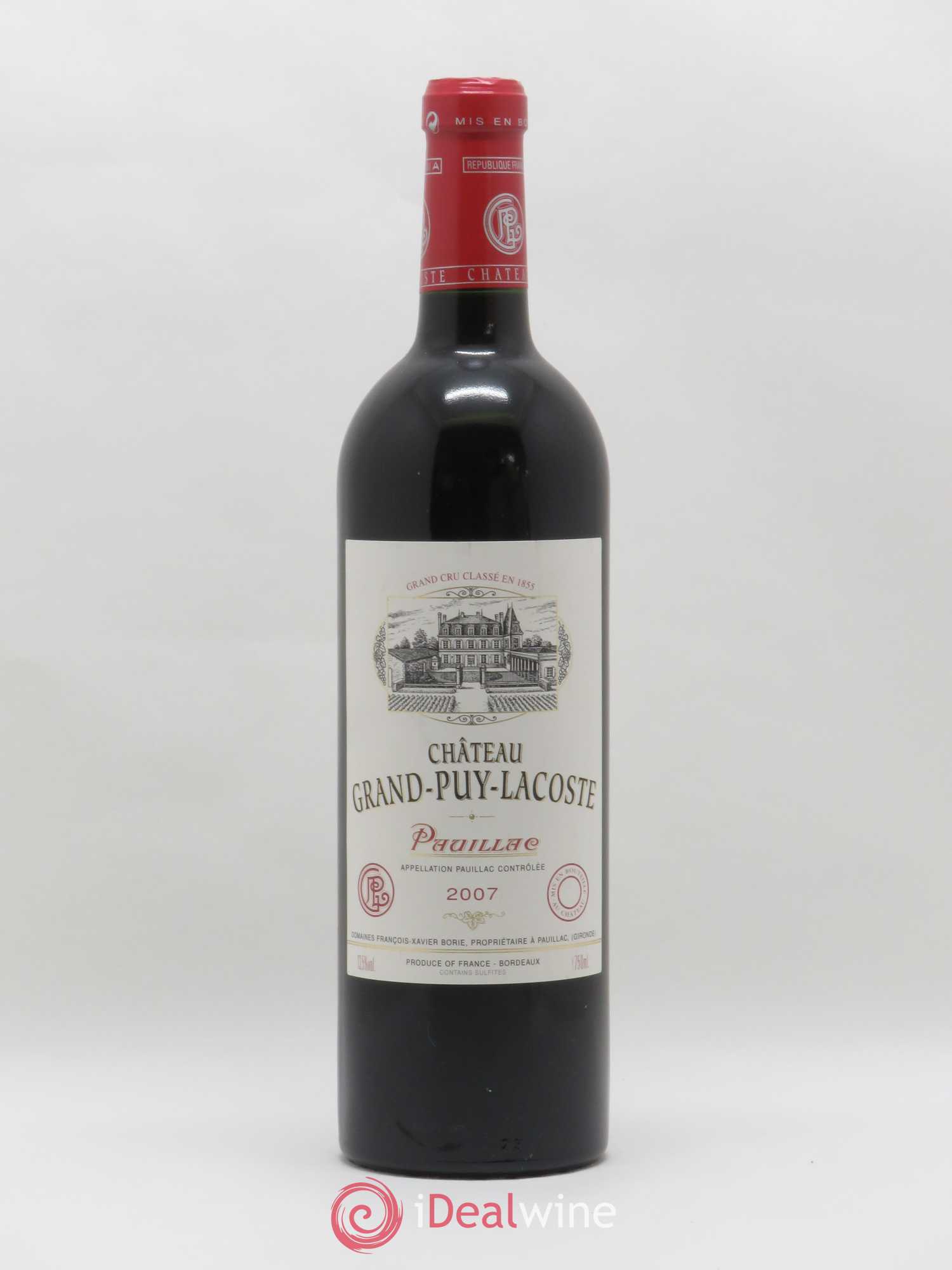 Château Grand Puy Lacoste 5ème Grand Cru Classé 2007 - Lot de 1 bouteille - 0