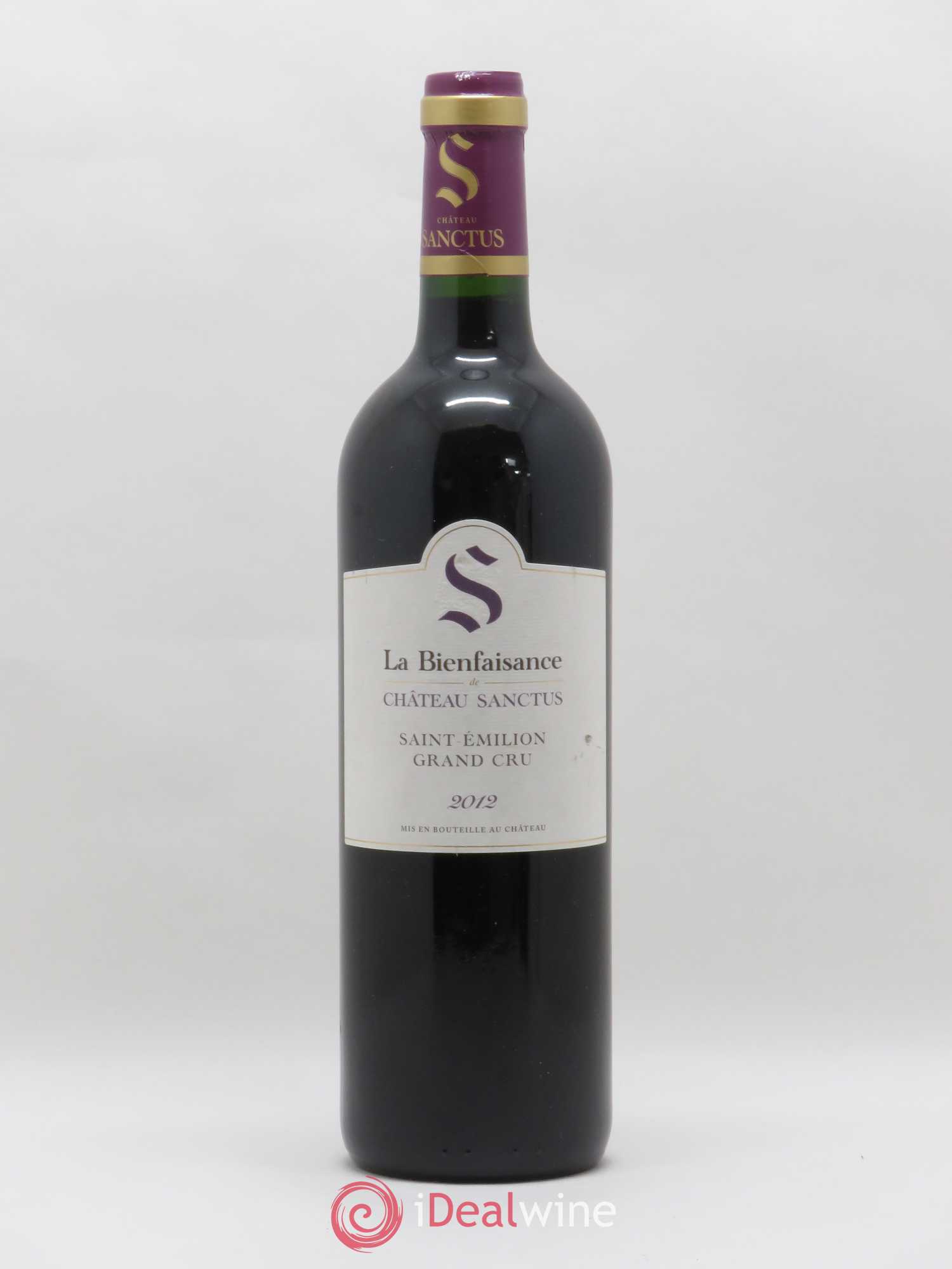 Saint-Émilion Grand Cru La Bienfaisance de Château Sanctus 2012 - Posten von 1 Flasche - 0