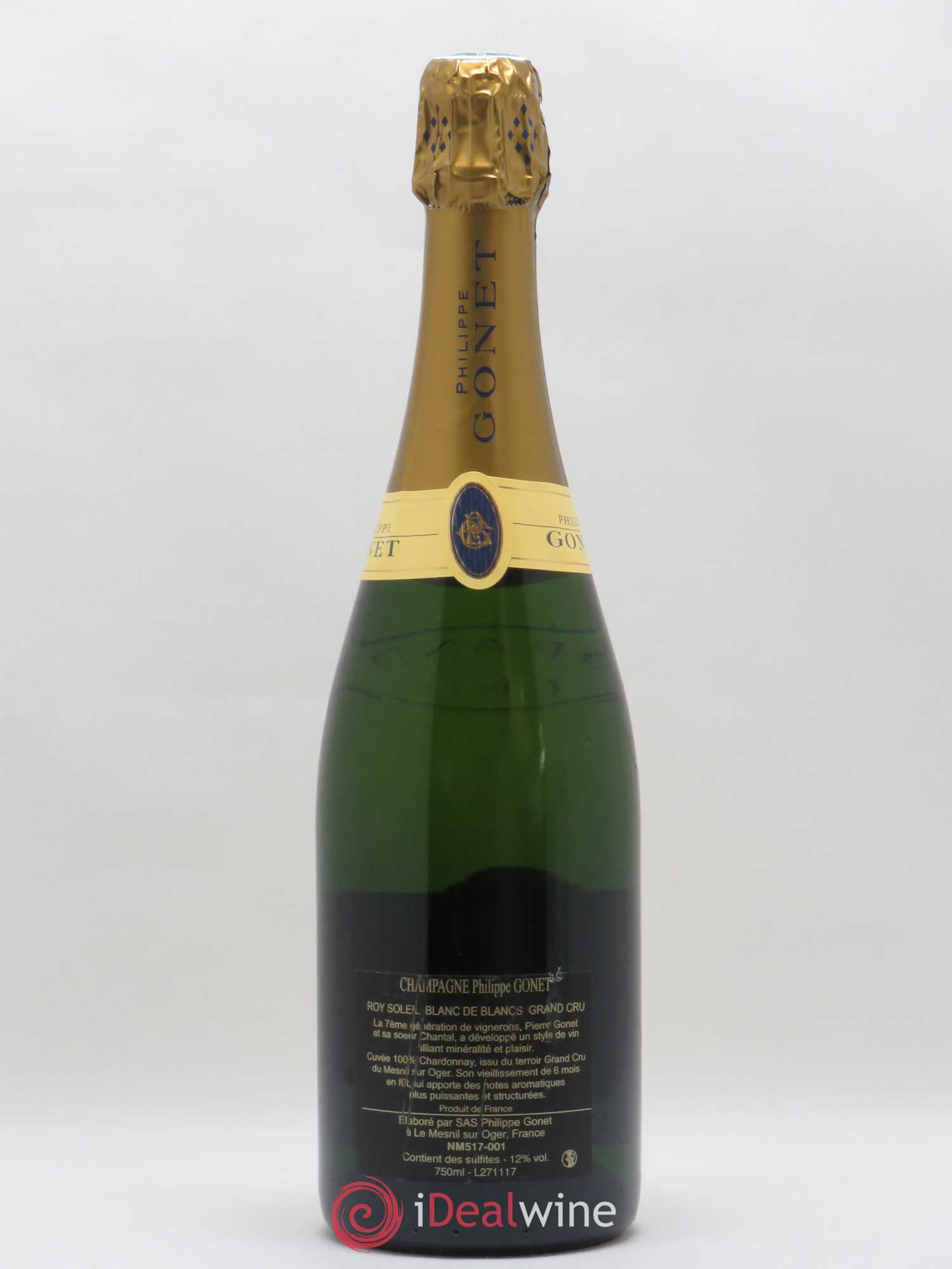 Roy Soleil Blanc de Blancs Grand Cru Brut Philippe Gonet - Lot de 1 bouteille - 1