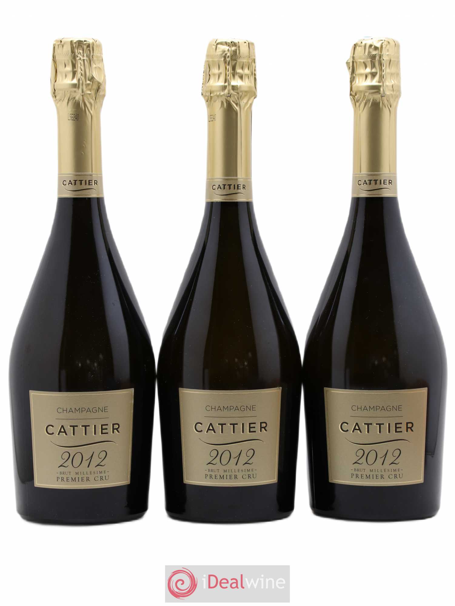 Champagne Brut 1er Cru Cattier 2012 - Posten von 3 Flaschen - 0