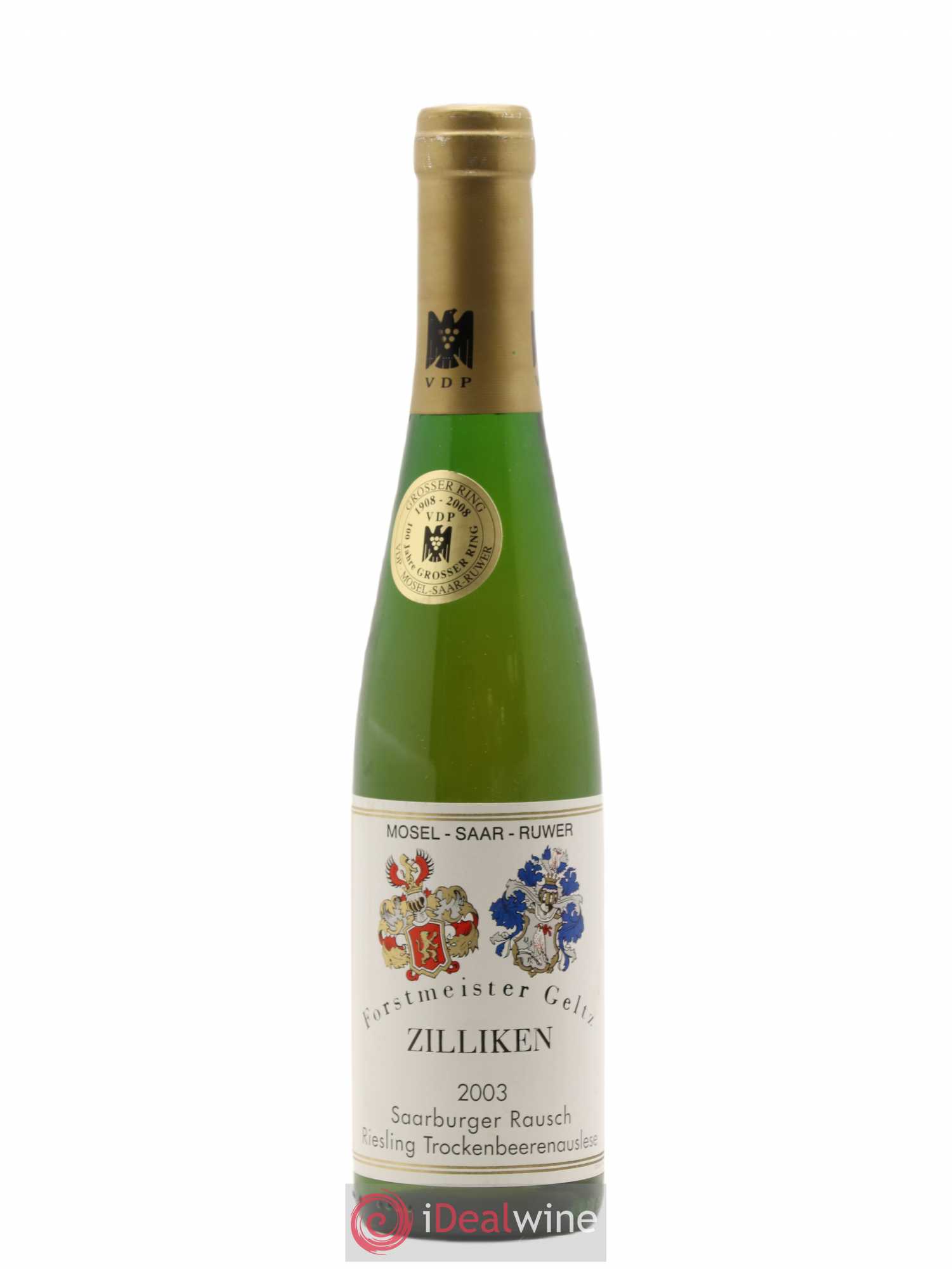 Allemagne Mosel-Saar Riesling Zilliken Saarburger Rausch Trockenbeerenauslese Forstmeister Geltz 2003 - Posten von 1 Demi-Flasche - 0