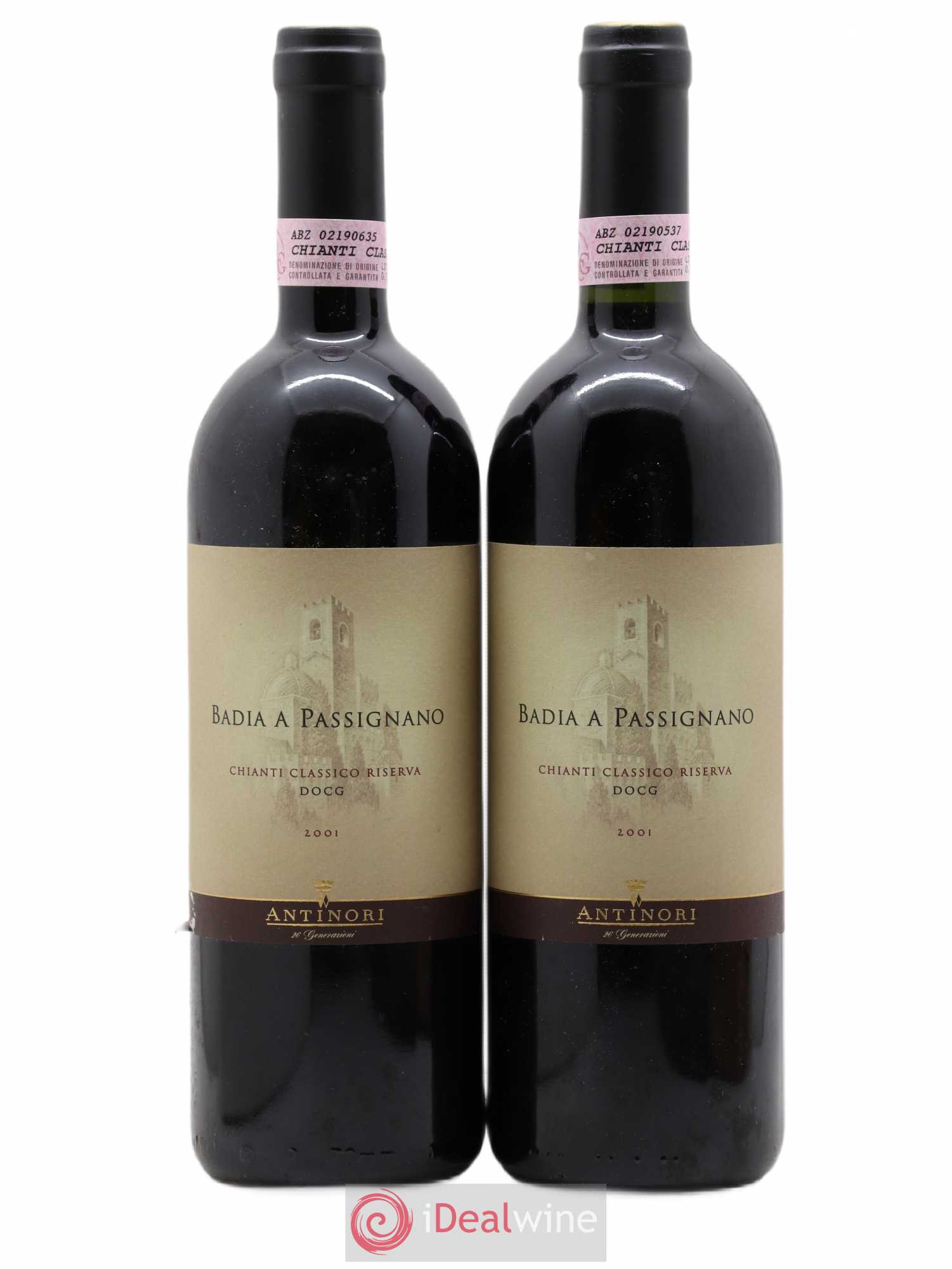 Chianti Classico DOCG Riserva Badia a Passignano 2001 - Posten von 2 Flaschen - 0