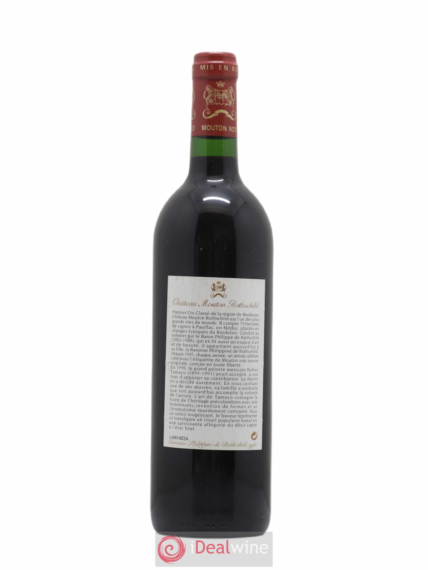 Château Mouton Rothschild 1er Grand Cru Classé 1998 - Lot de 1 bouteille - 1
