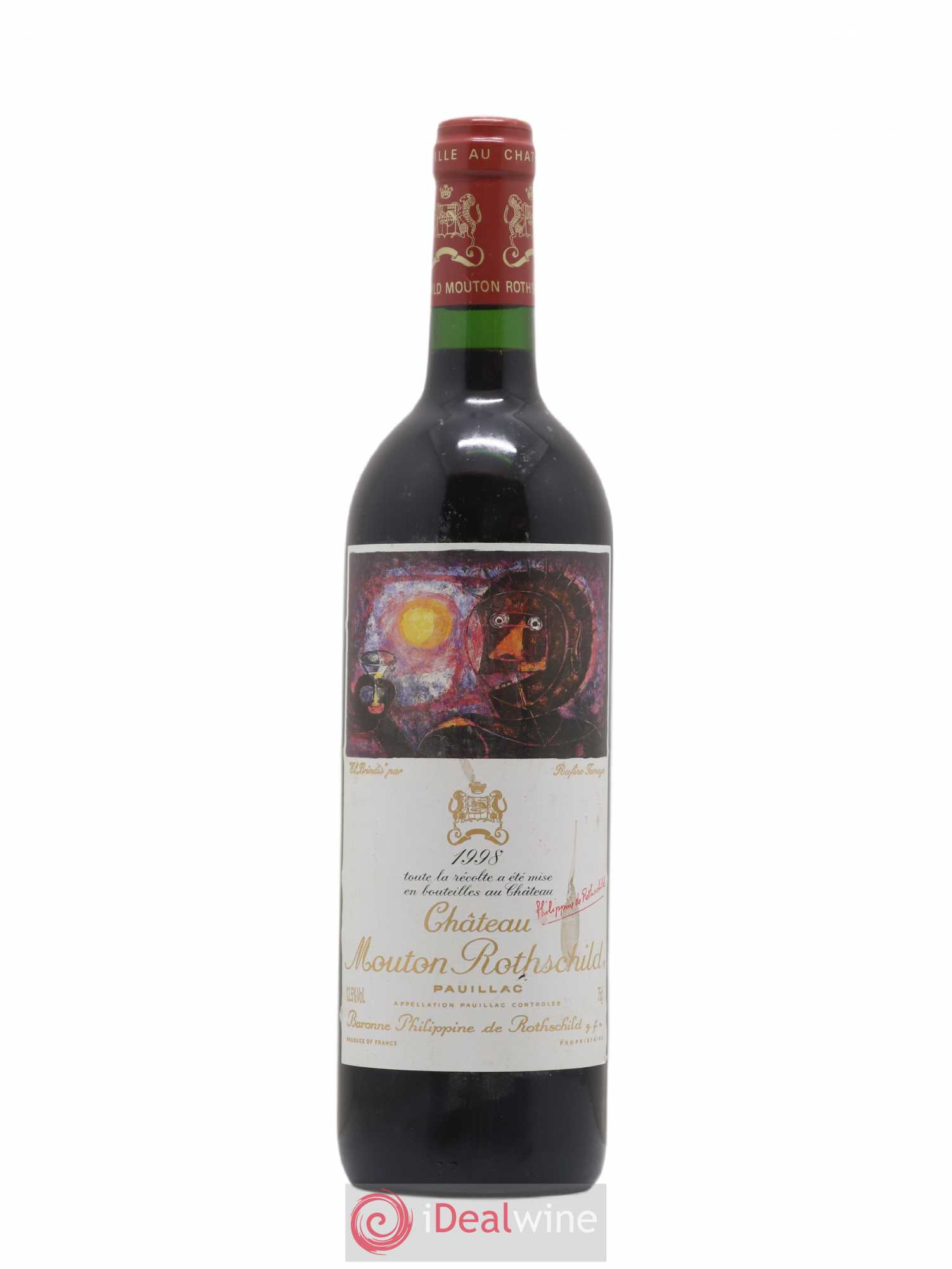 Château Mouton Rothschild 1er Grand Cru Classé 1998 - Lot de 1 bouteille - 0