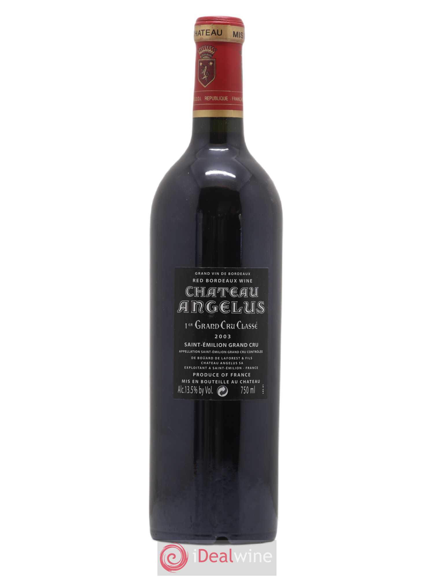 Château Angélus 1er Grand Cru Classé A 2003 - Lot de 1 bouteille - 1