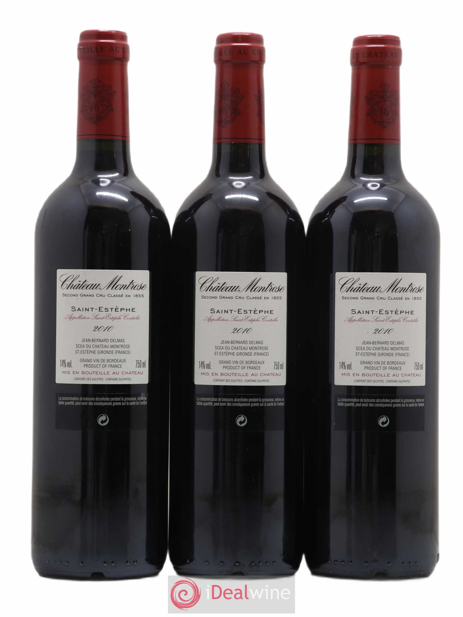 Château Montrose 2ème Grand Cru Classé 2010 - Lot de 3 bouteilles - 1