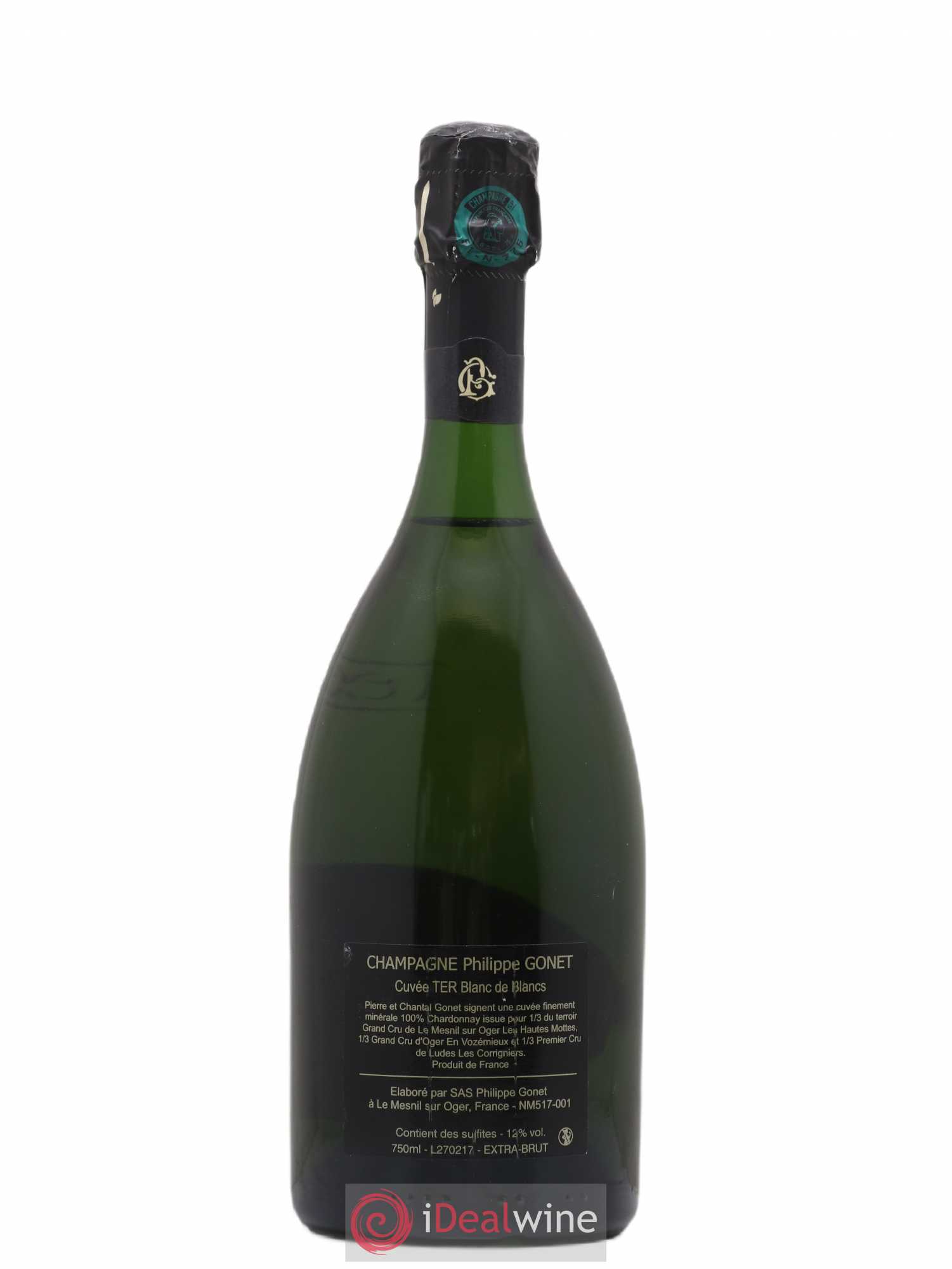 TER Blanc de Blancs Extra-Brut Gonet - Lot de 1 bouteille - 1