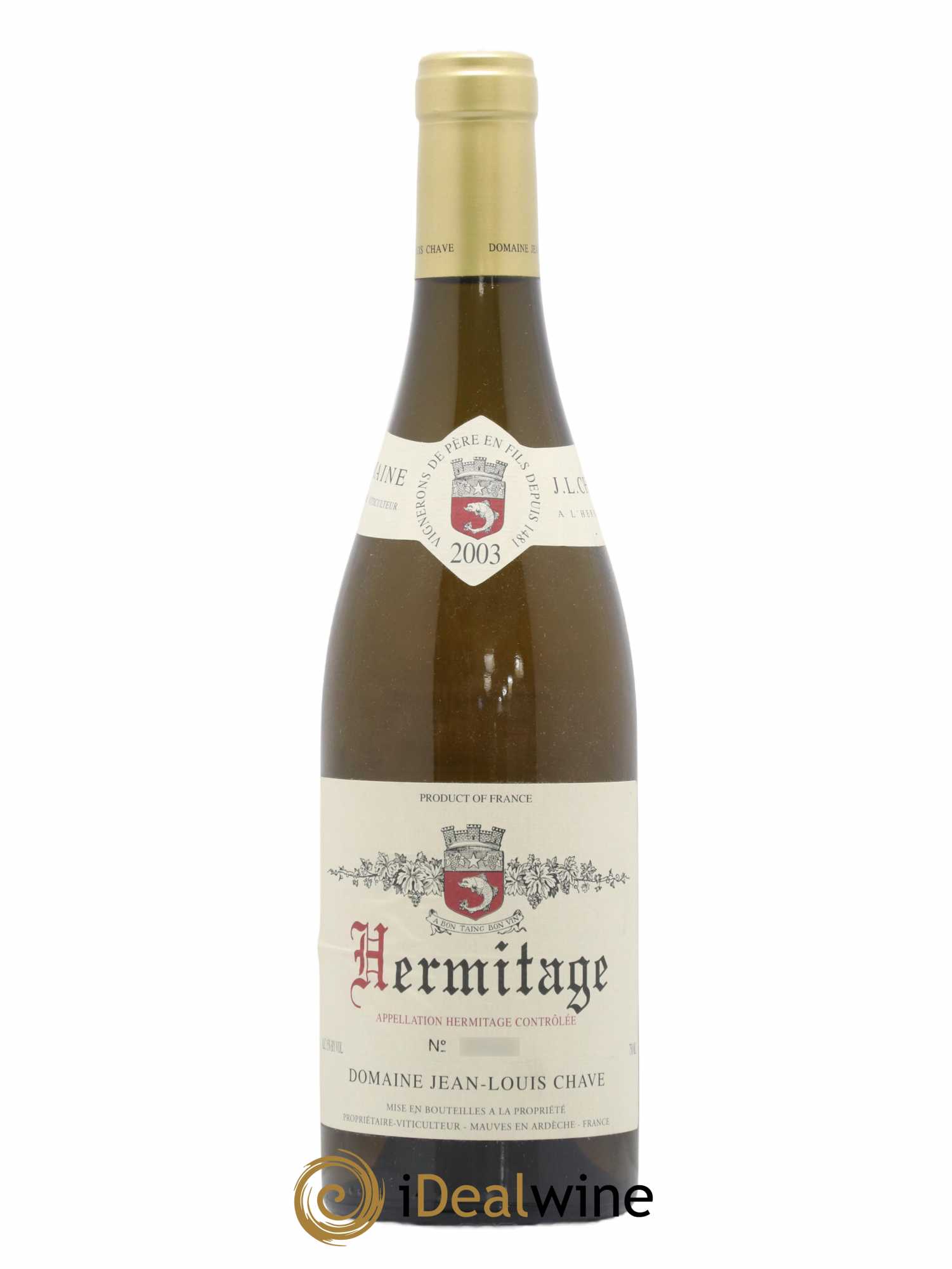 Hermitage Jean-Louis Chave 2003 - Lot de 1 bouteille - 0