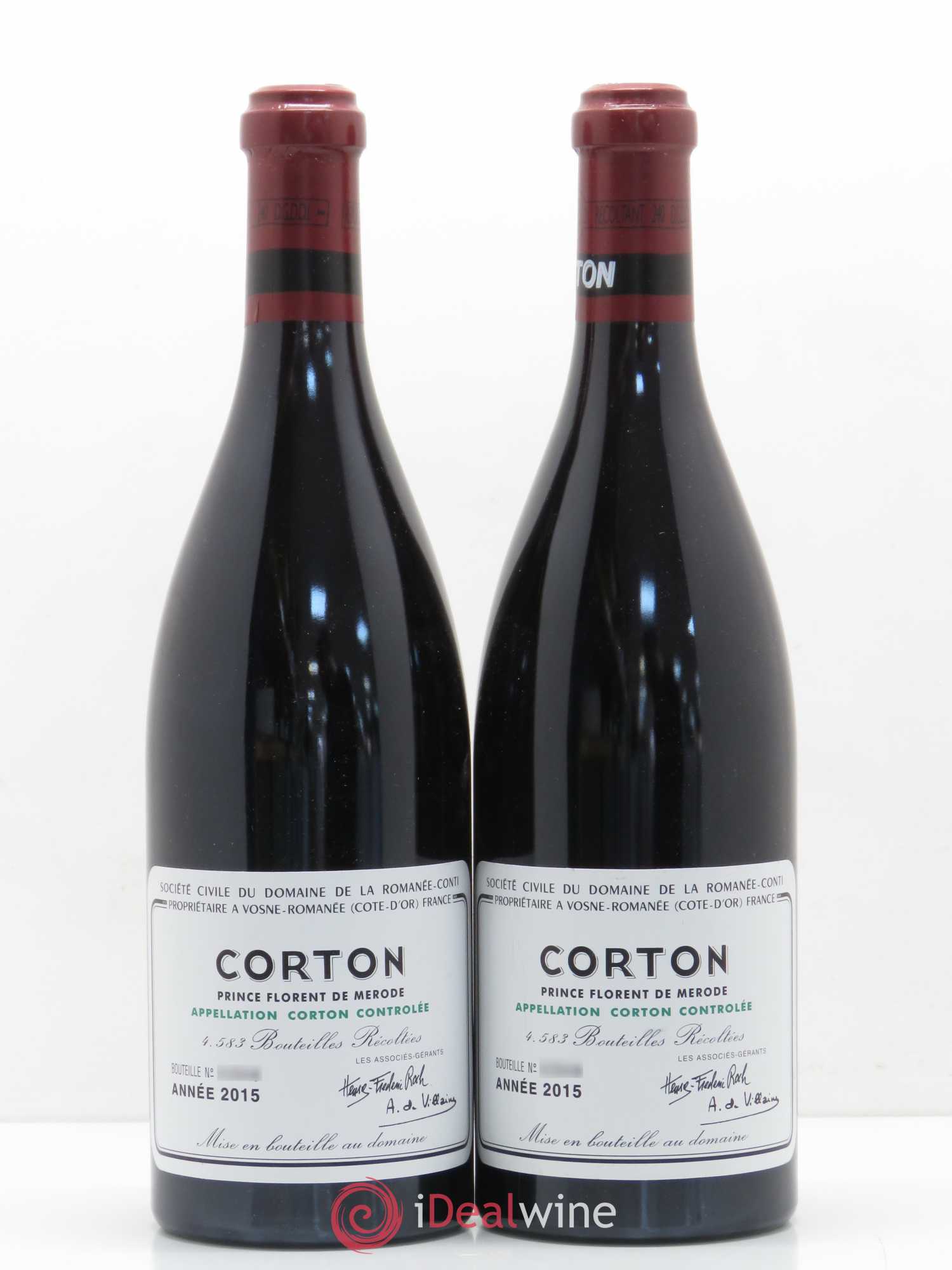 Corton Grand Cru Domaine de la Romanée-Conti 2015 - Lot de 2 bouteilles - 0