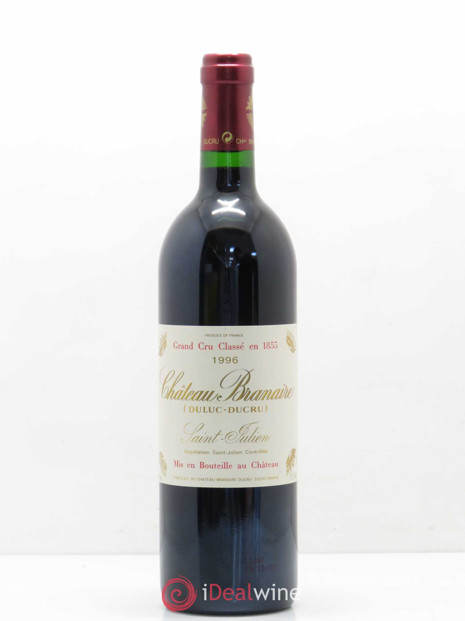 Château Branaire Ducru 4ème Grand Cru Classé 1996 - Lot de 1 bouteille - 0
