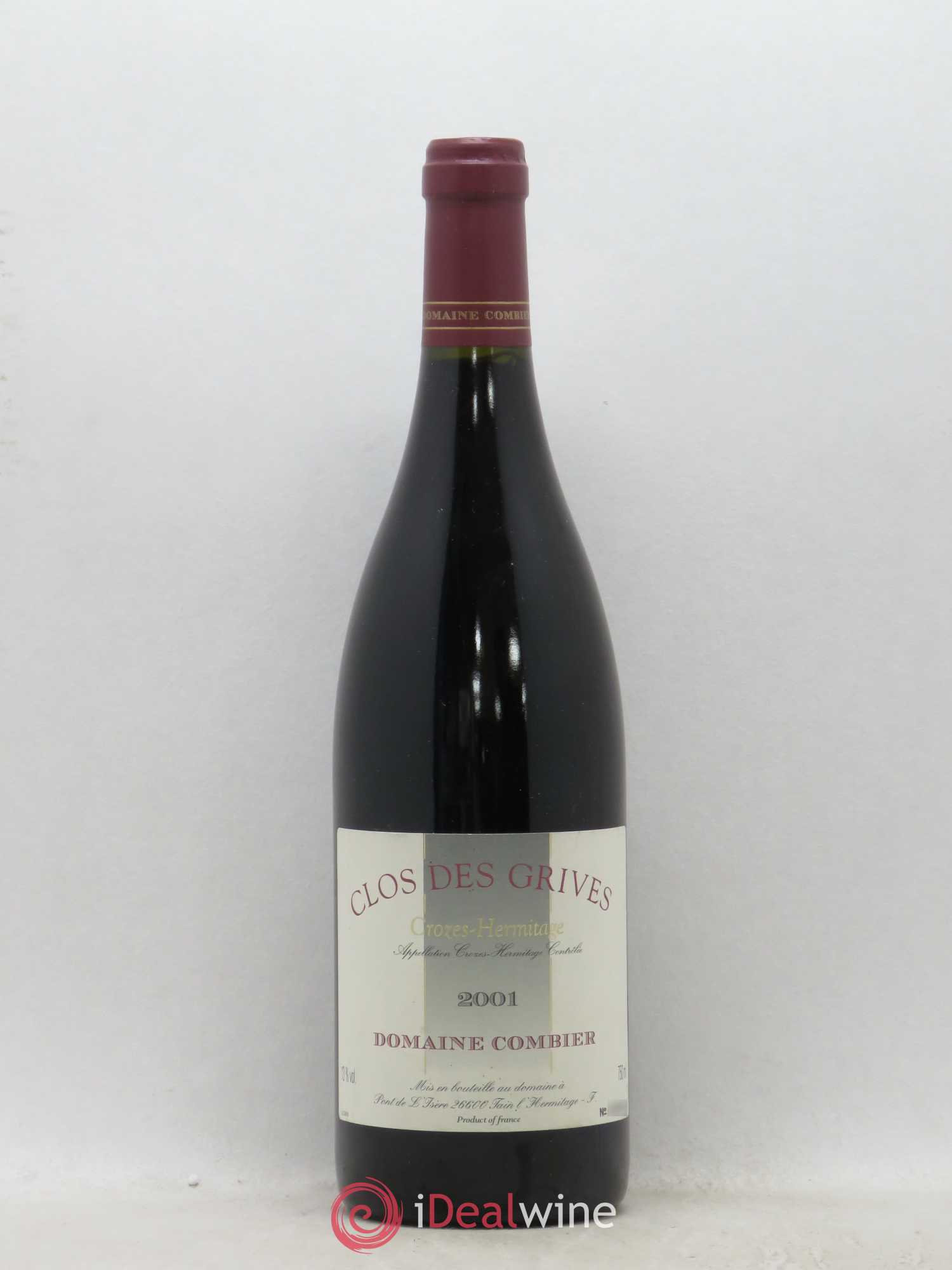 Crozes-Hermitage Clos des Grives Combier 2001 - Lot de 1 bouteille - 0