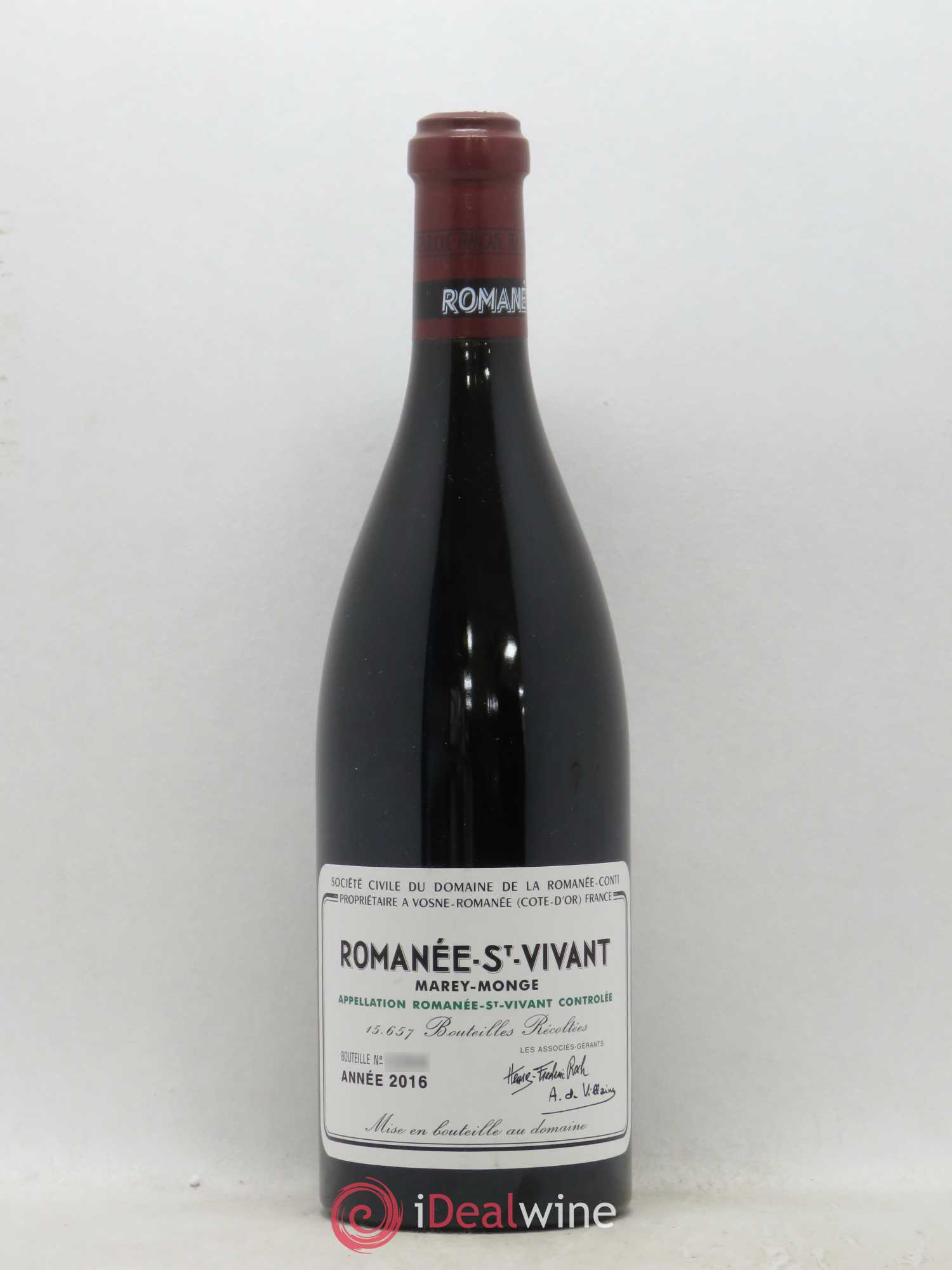 Romanée-Saint-Vivant Grand Cru Domaine de la Romanée-Conti 2016 - Lot de 1 bouteille - 0
