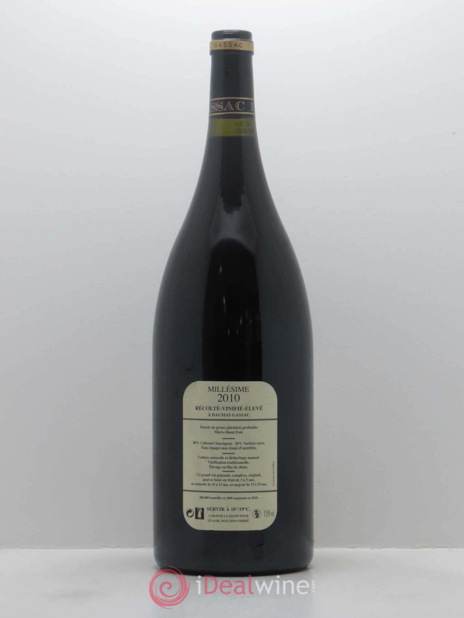 Saint-Guilhem-le-Désert - Cité d'Aniane Mas Daumas Gassac Famille Guibert de La Vaissière 2010 - Lot de 1 magnum - 1