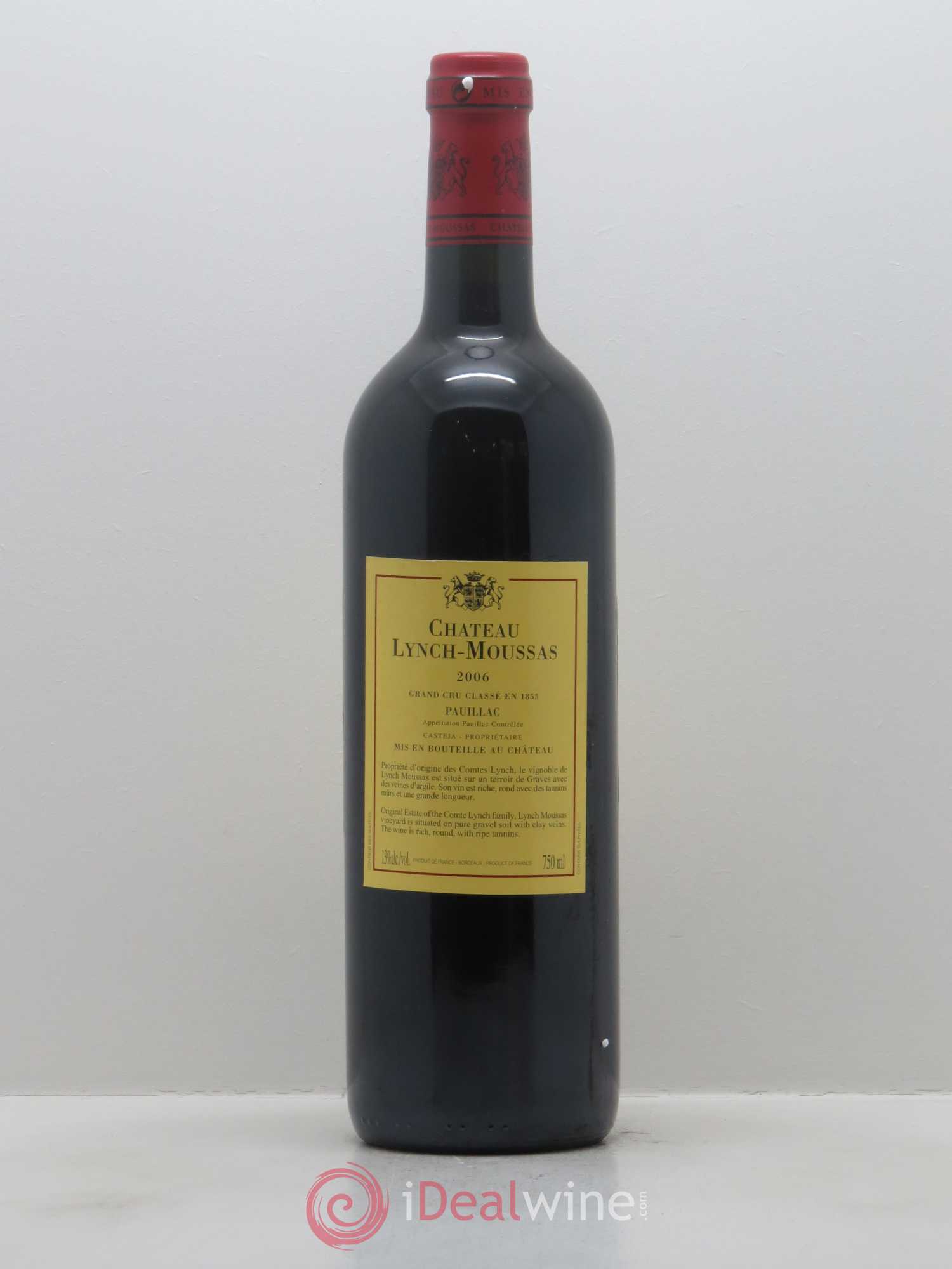 Château Lynch Moussas 5ème Grand Cru Classé 2006 - Lot de 1 bouteille - 1