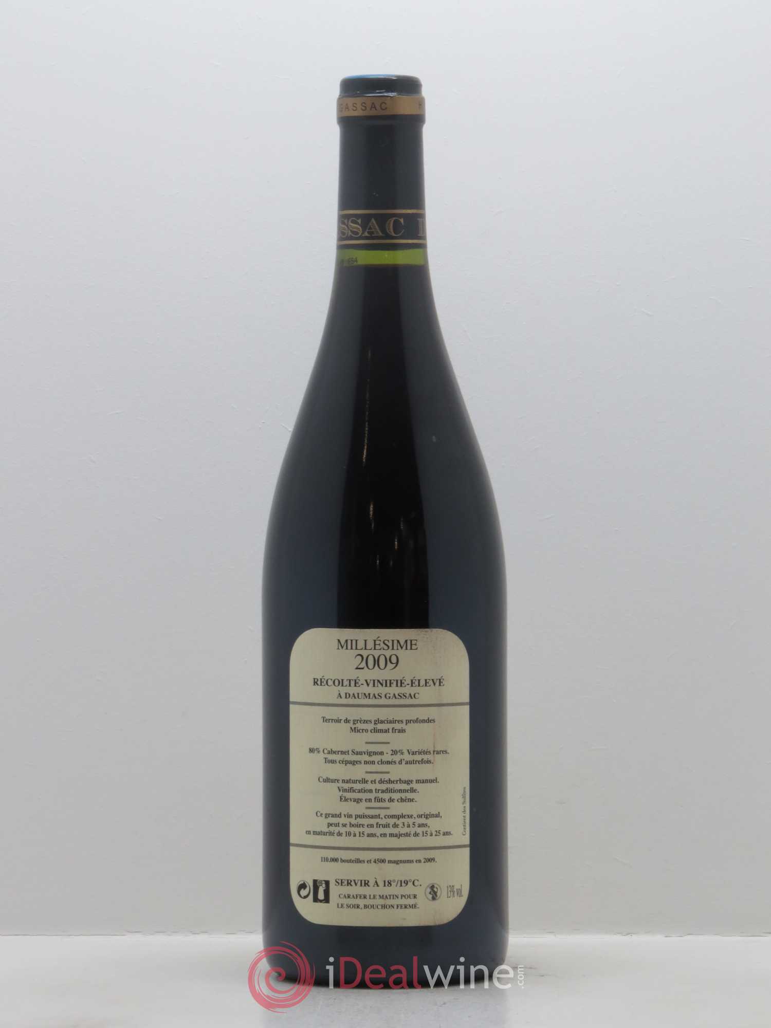 Saint-Guilhem-le-Désert - Cité d'Aniane Mas Daumas Gassac Famille Guibert de La Vaissière 2009 - Lot de 1 bouteille - 1