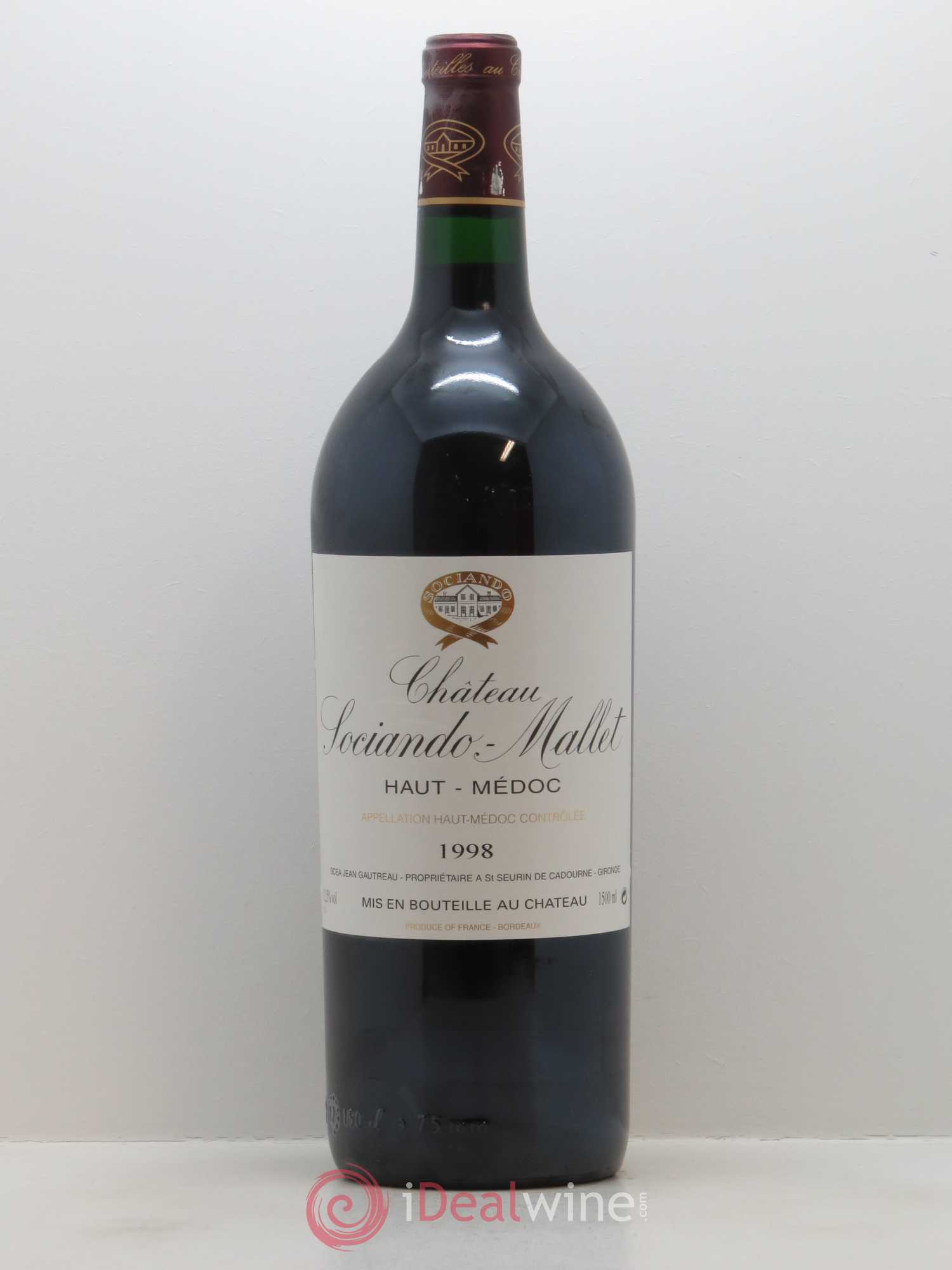 Château Sociando Mallet 1998 - Lot de 1 magnum - 0