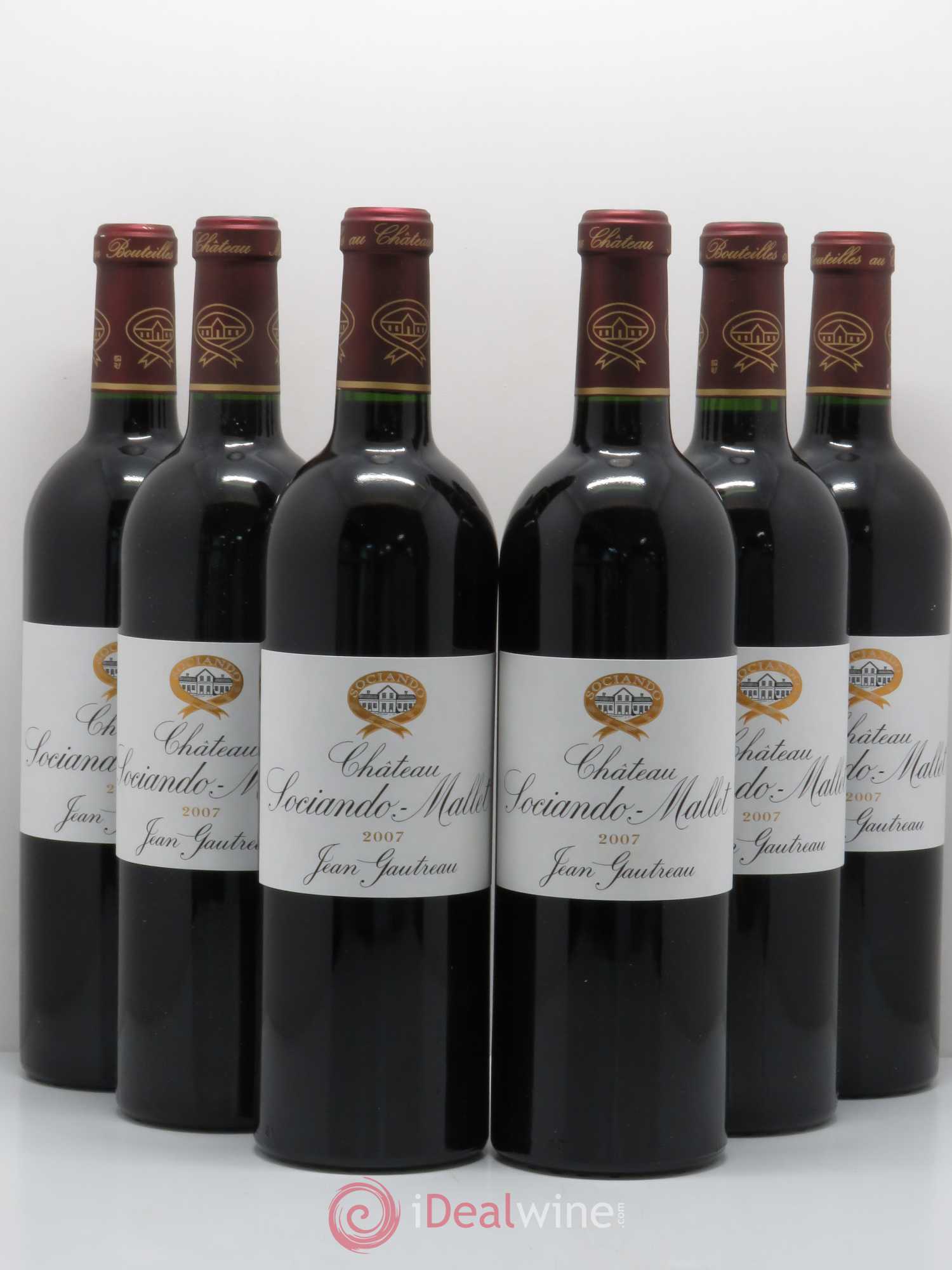 Château Sociando Mallet 2007 - Lot de 6 bouteilles - 0