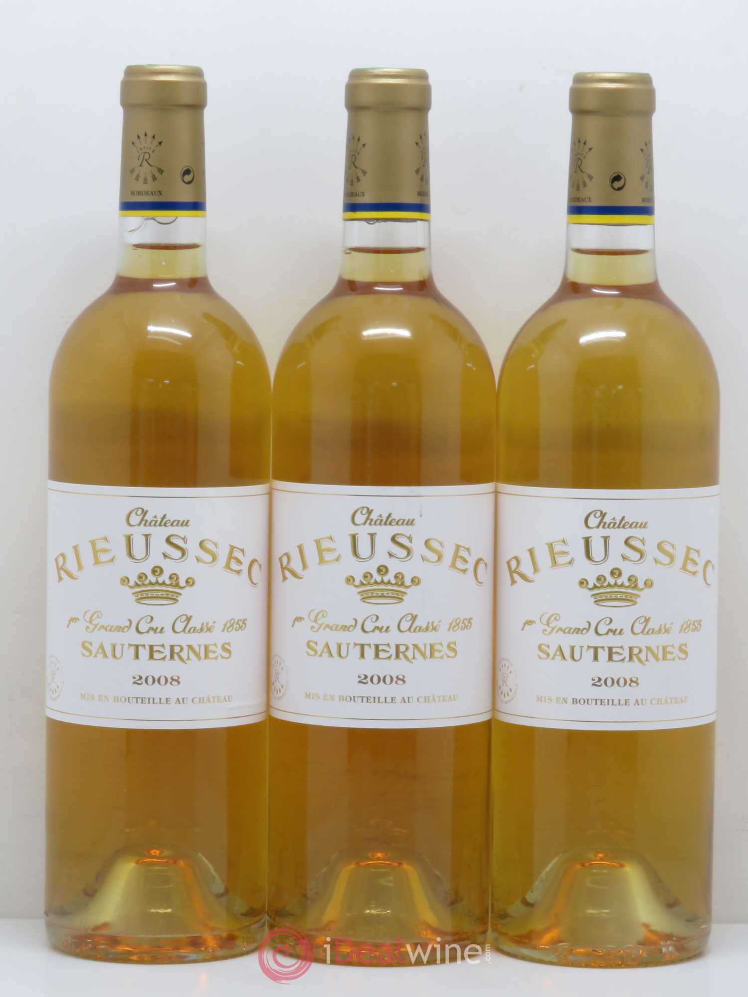 Château Rieussec 1er Grand Cru Classé 2008 - Lotto di 3 bottiglie - 0